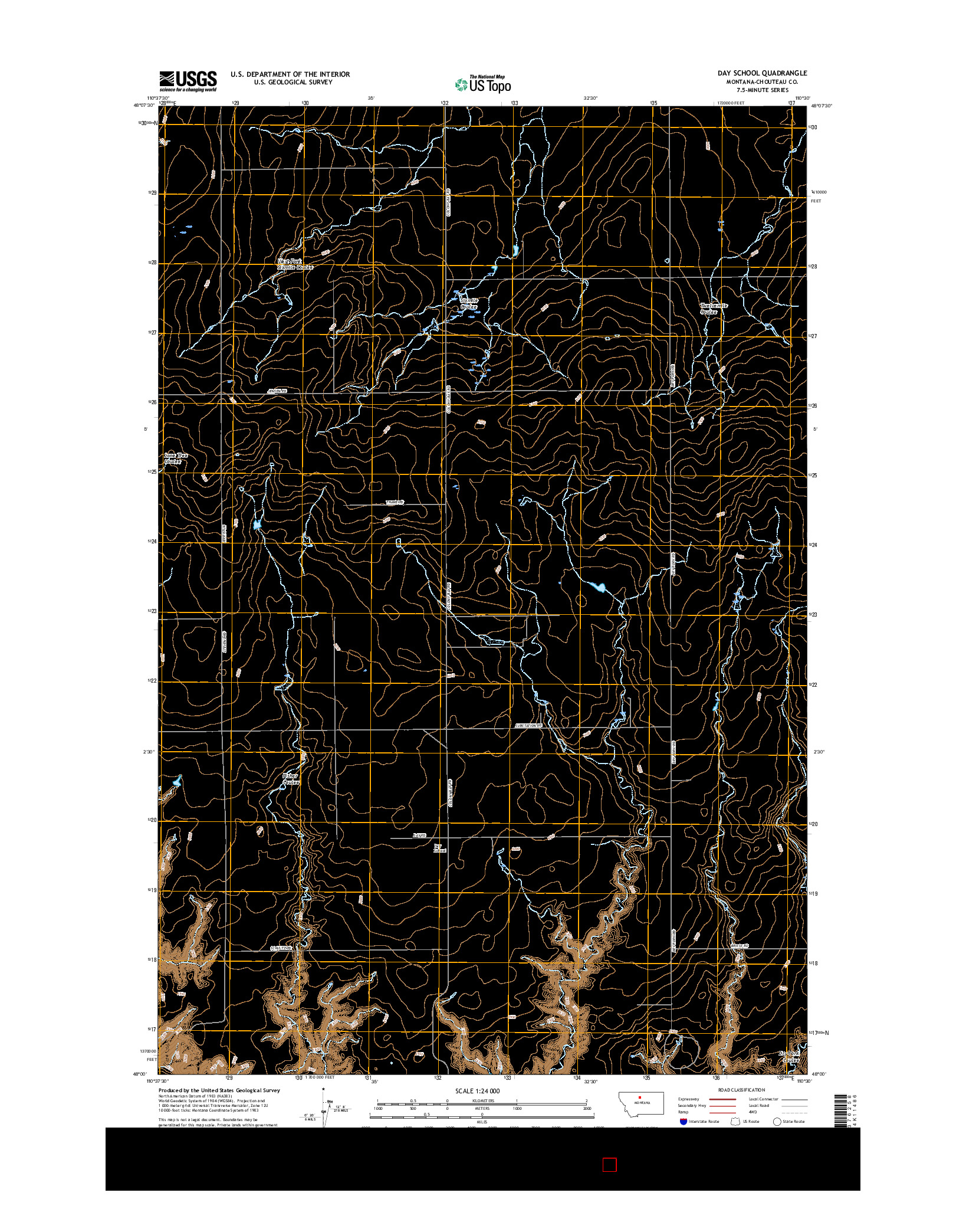 USGS US TOPO 7.5-MINUTE MAP FOR DAY SCHOOL, MT 2017