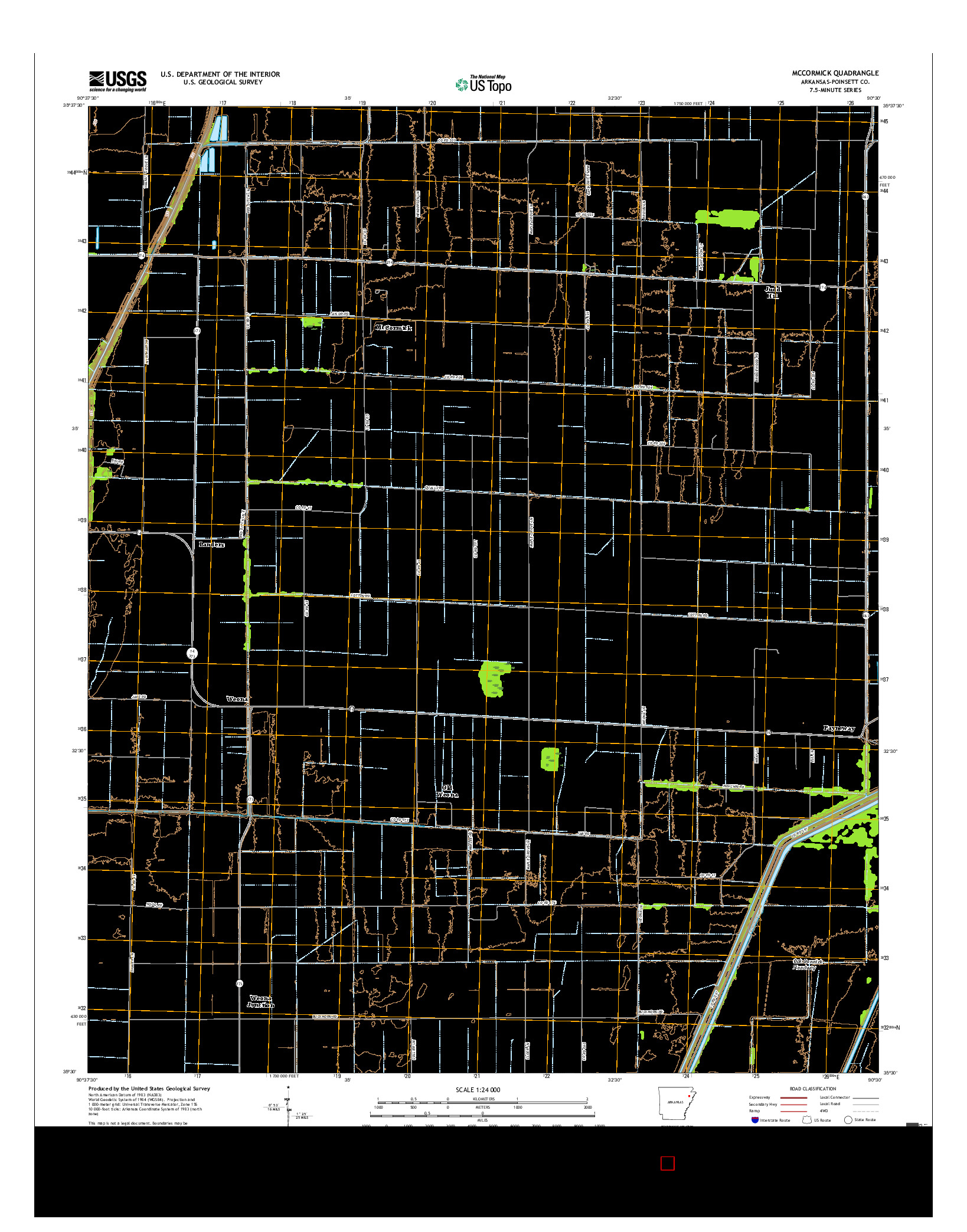 USGS US TOPO 7.5-MINUTE MAP FOR MCCORMICK, AR 2017