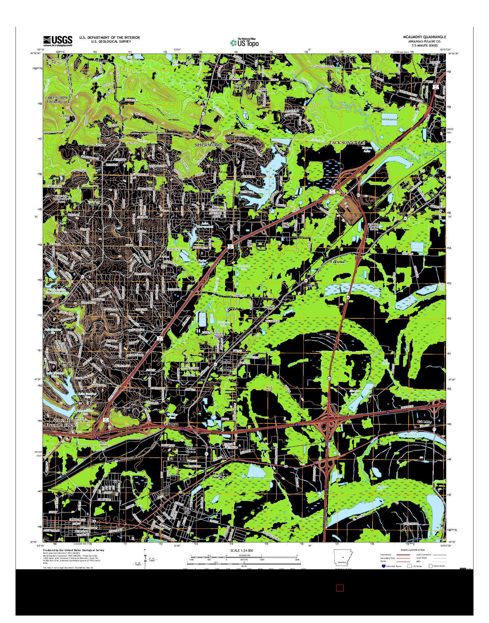 USGS US TOPO 7.5-MINUTE MAP FOR MCALMONT, AR 2017