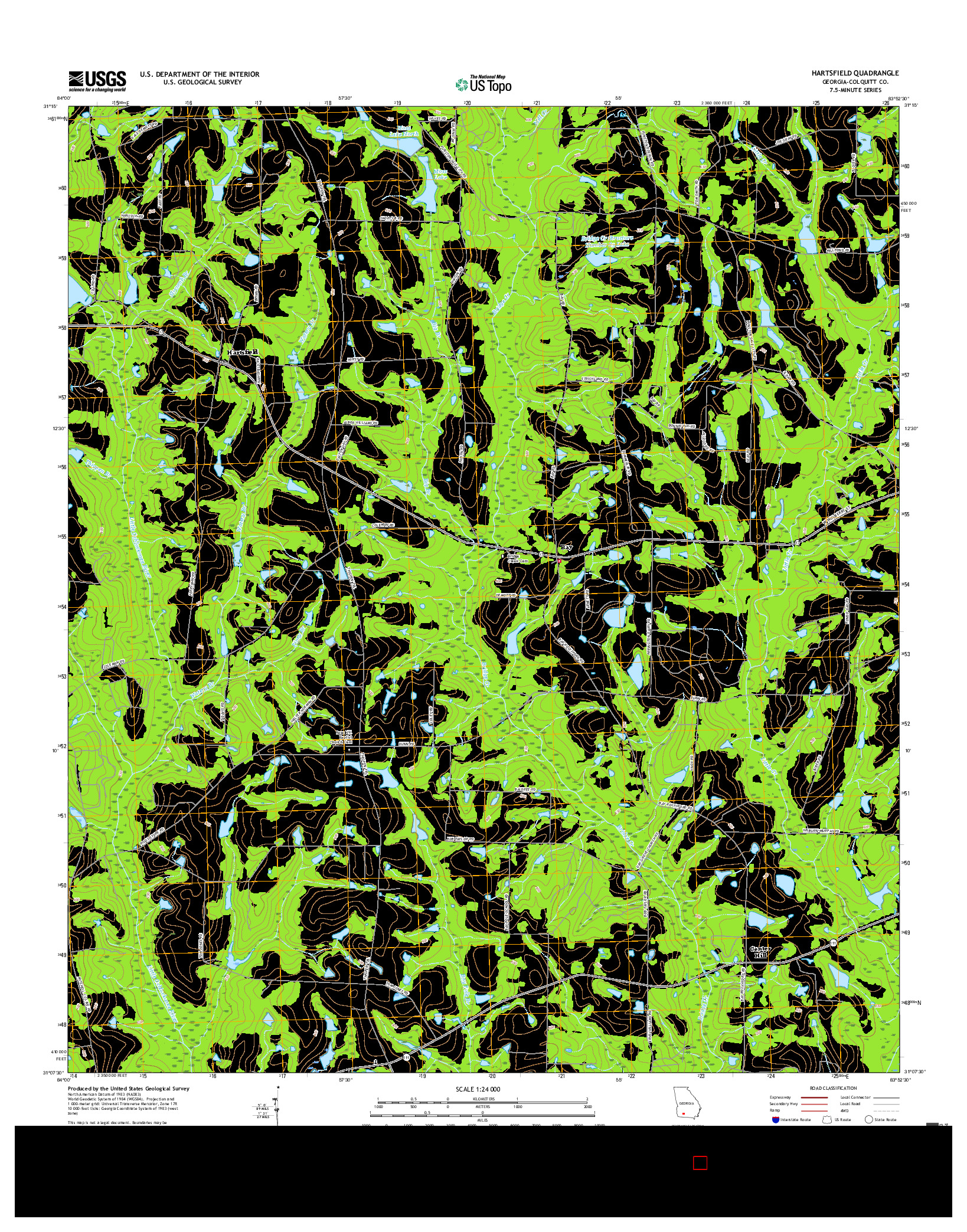 USGS US TOPO 7.5-MINUTE MAP FOR HARTSFIELD, GA 2017