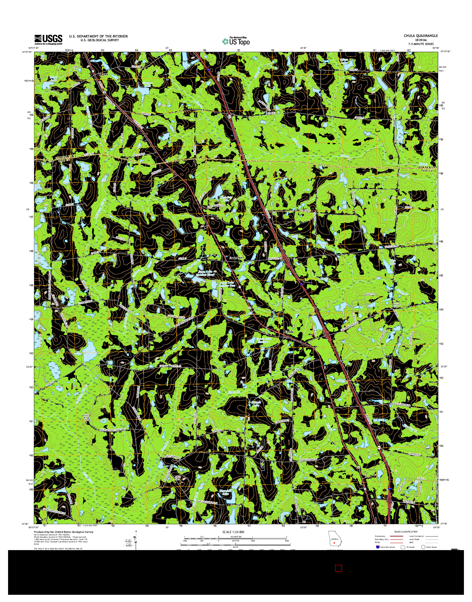 USGS US TOPO 7.5-MINUTE MAP FOR CHULA, GA 2017