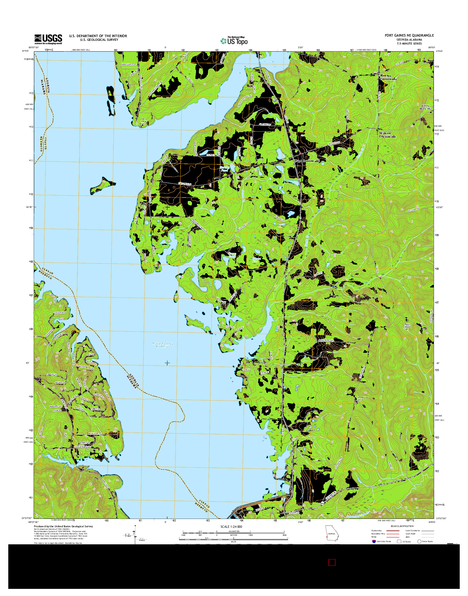 USGS US TOPO 7.5-MINUTE MAP FOR FORT GAINES NE, GA-AL 2017