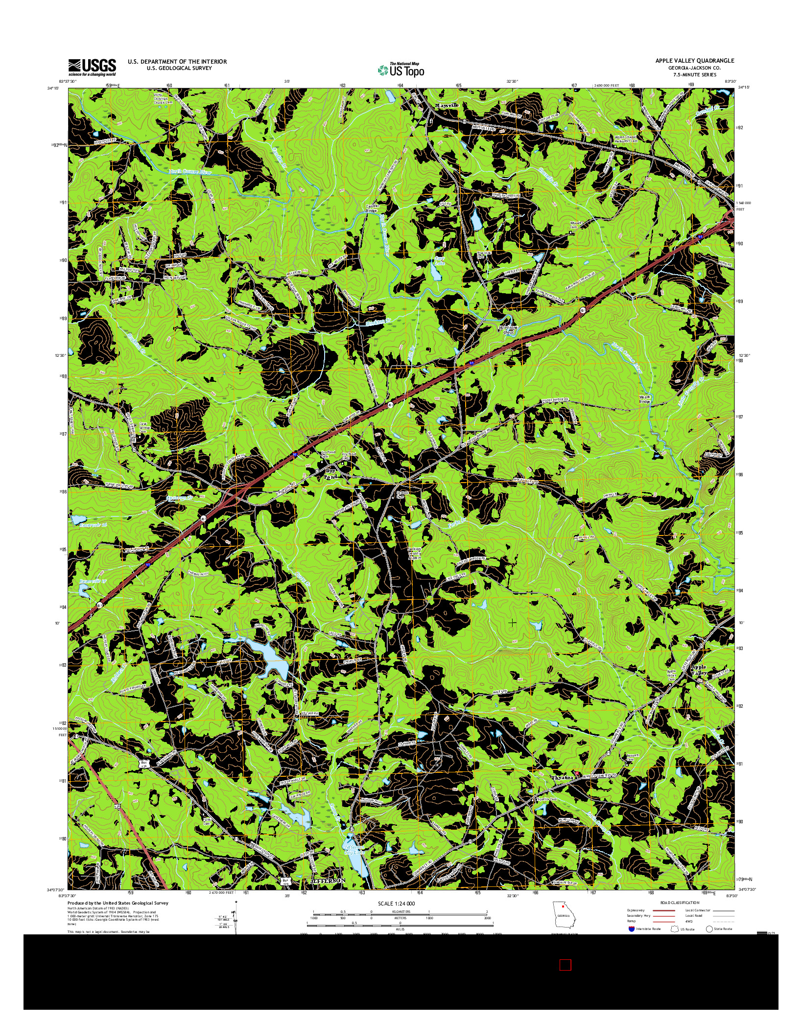 USGS US TOPO 7.5-MINUTE MAP FOR APPLE VALLEY, GA 2017