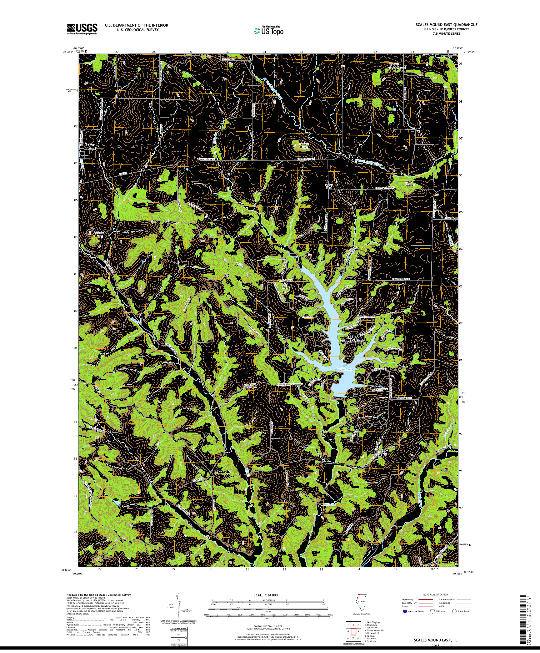 USGS US TOPO 7.5-MINUTE MAP FOR SCALES MOUND EAST, IL 2018