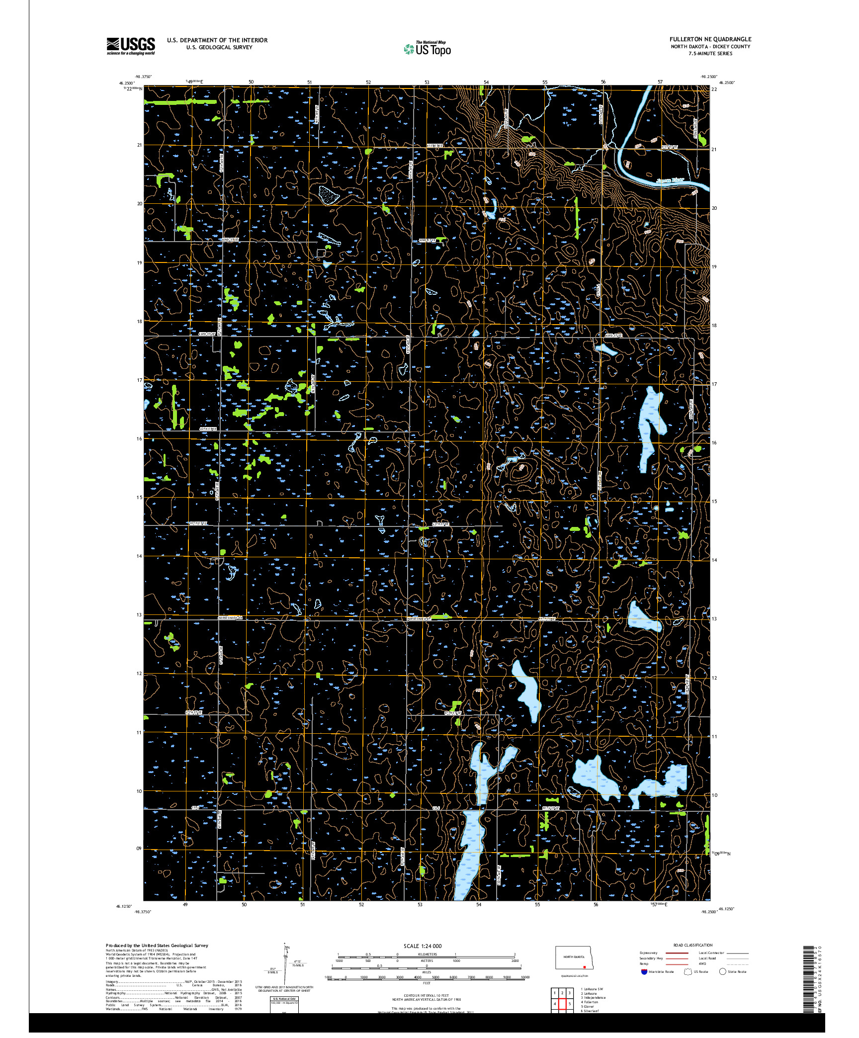 USGS US TOPO 7.5-MINUTE MAP FOR FULLERTON NE, ND 2018