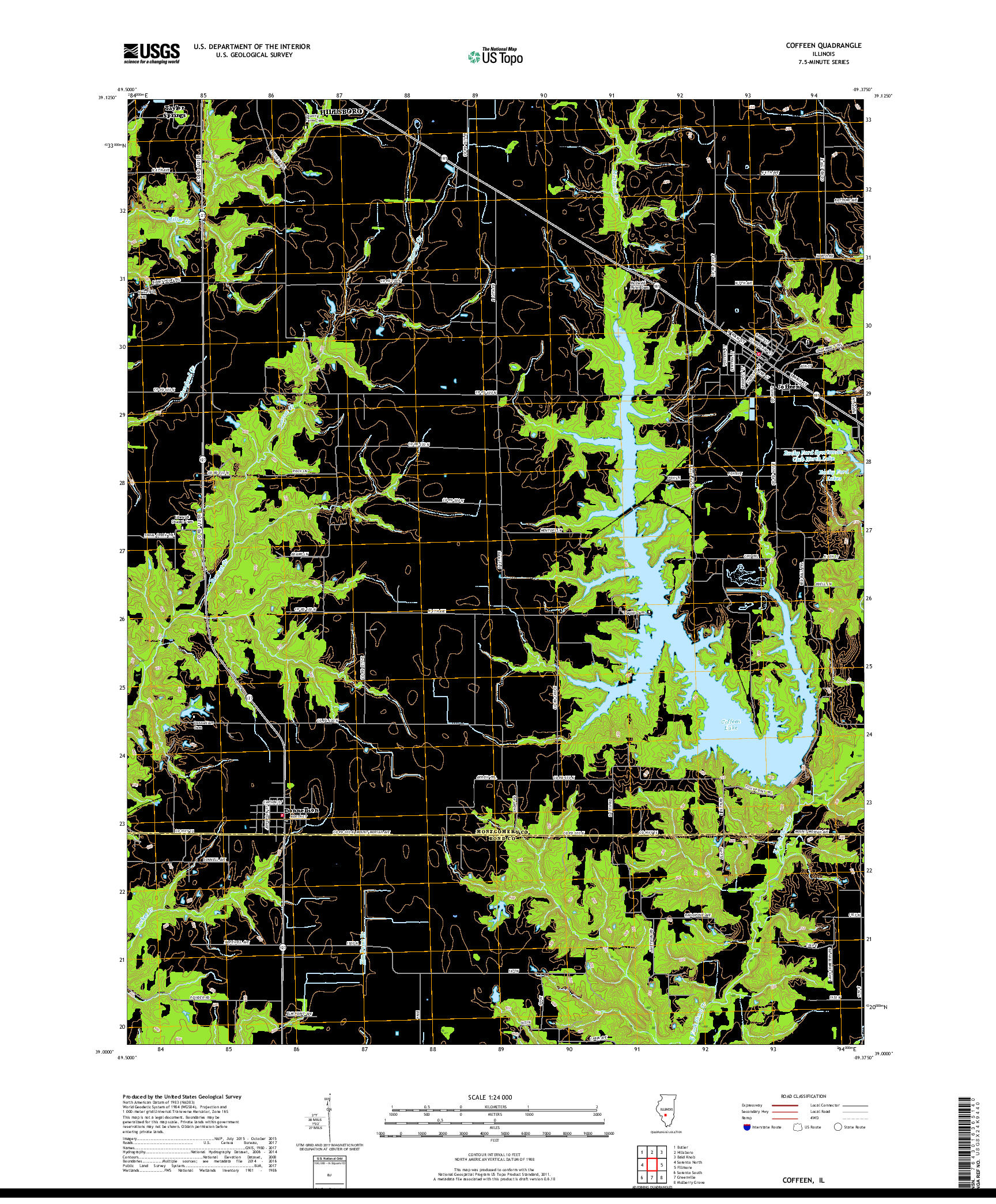 USGS US TOPO 7.5-MINUTE MAP FOR COFFEEN, IL 2018