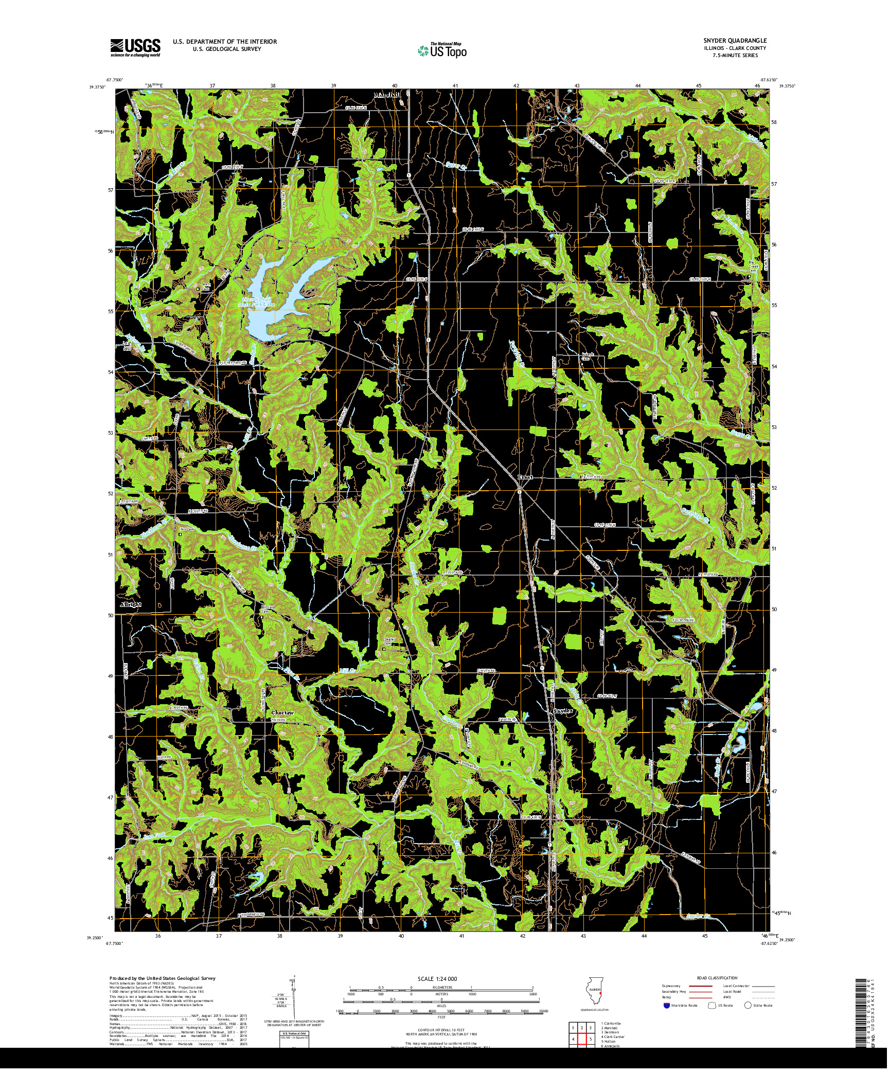 USGS US TOPO 7.5-MINUTE MAP FOR SNYDER, IL 2018