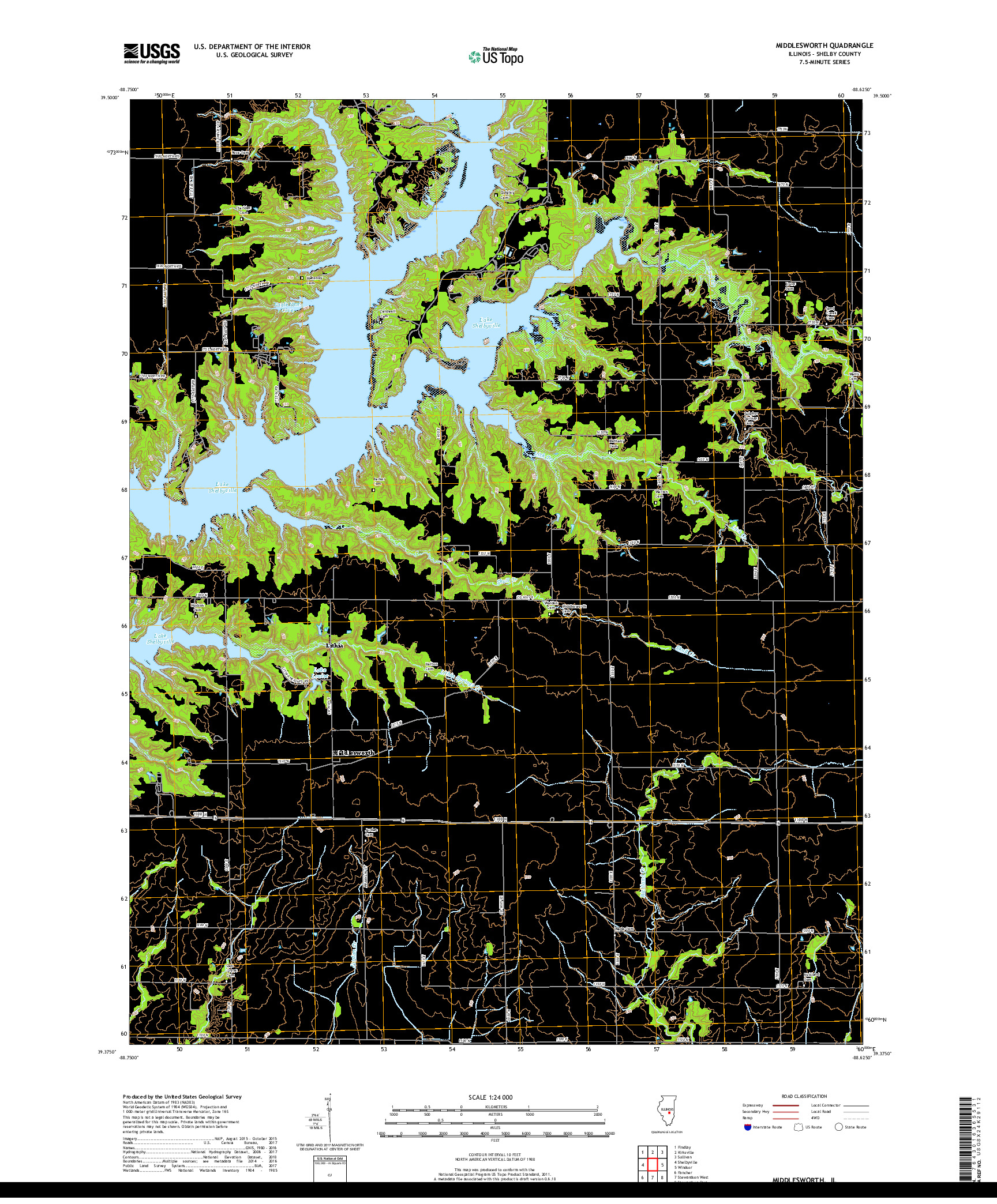 USGS US TOPO 7.5-MINUTE MAP FOR MIDDLESWORTH, IL 2018