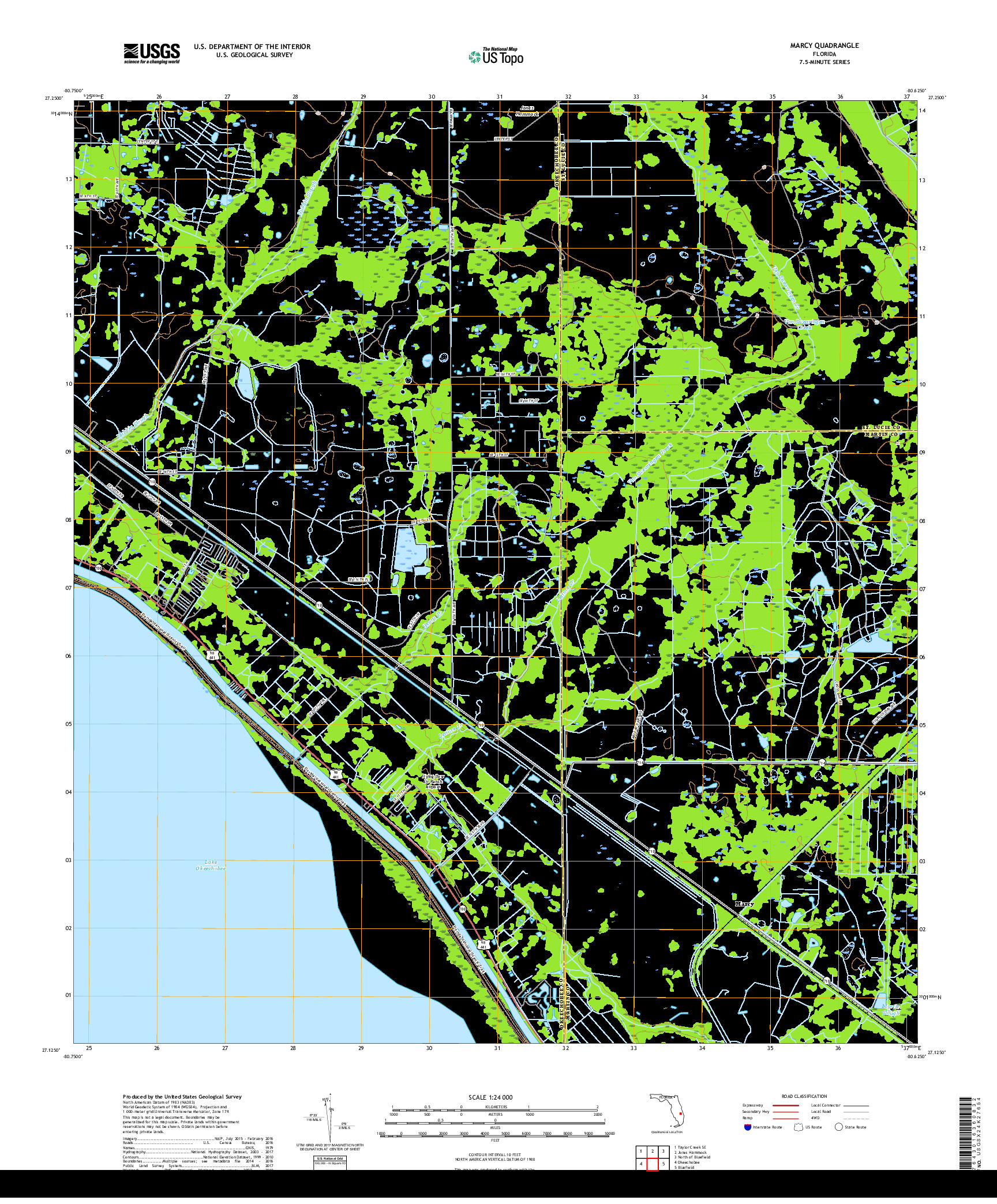 USGS US TOPO 7.5-MINUTE MAP FOR MARCY, FL 2018