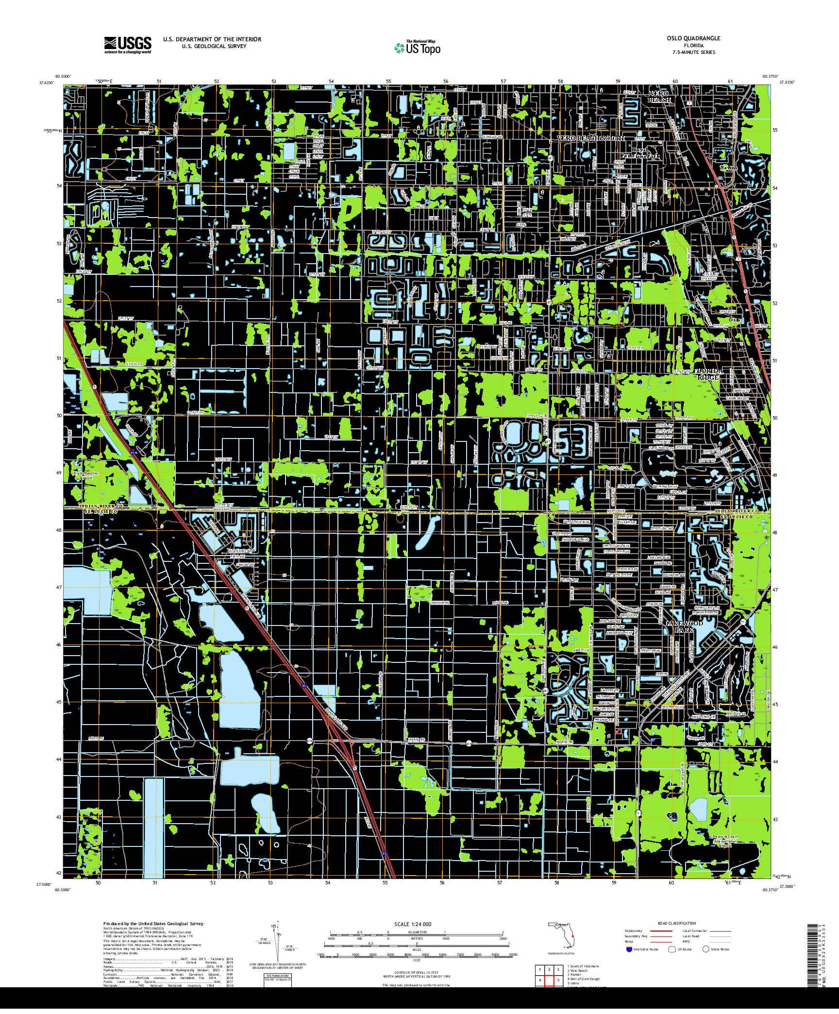 USGS US TOPO 7.5-MINUTE MAP FOR OSLO, FL 2018