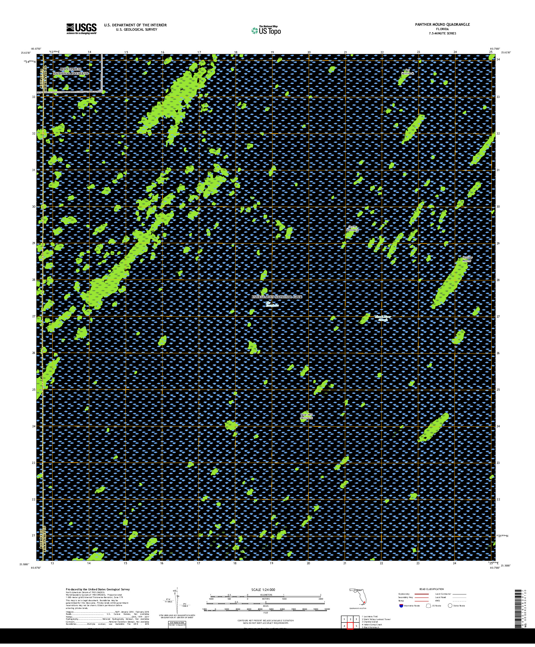 USGS US TOPO 7.5-MINUTE MAP FOR PANTHER MOUND, FL 2018