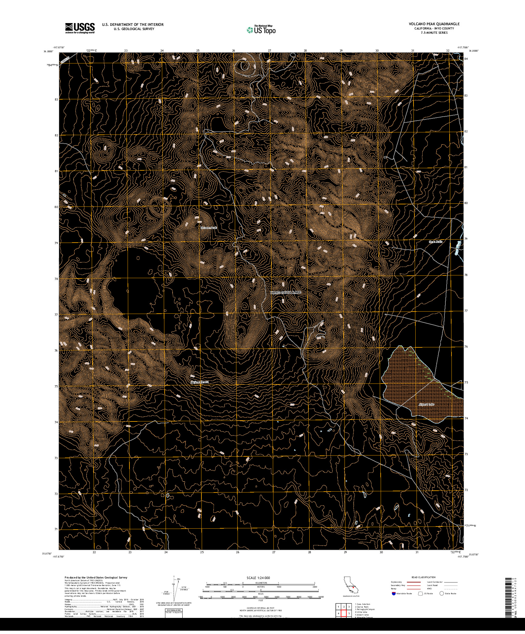 USGS US TOPO 7.5-MINUTE MAP FOR VOLCANO PEAK, CA 2018