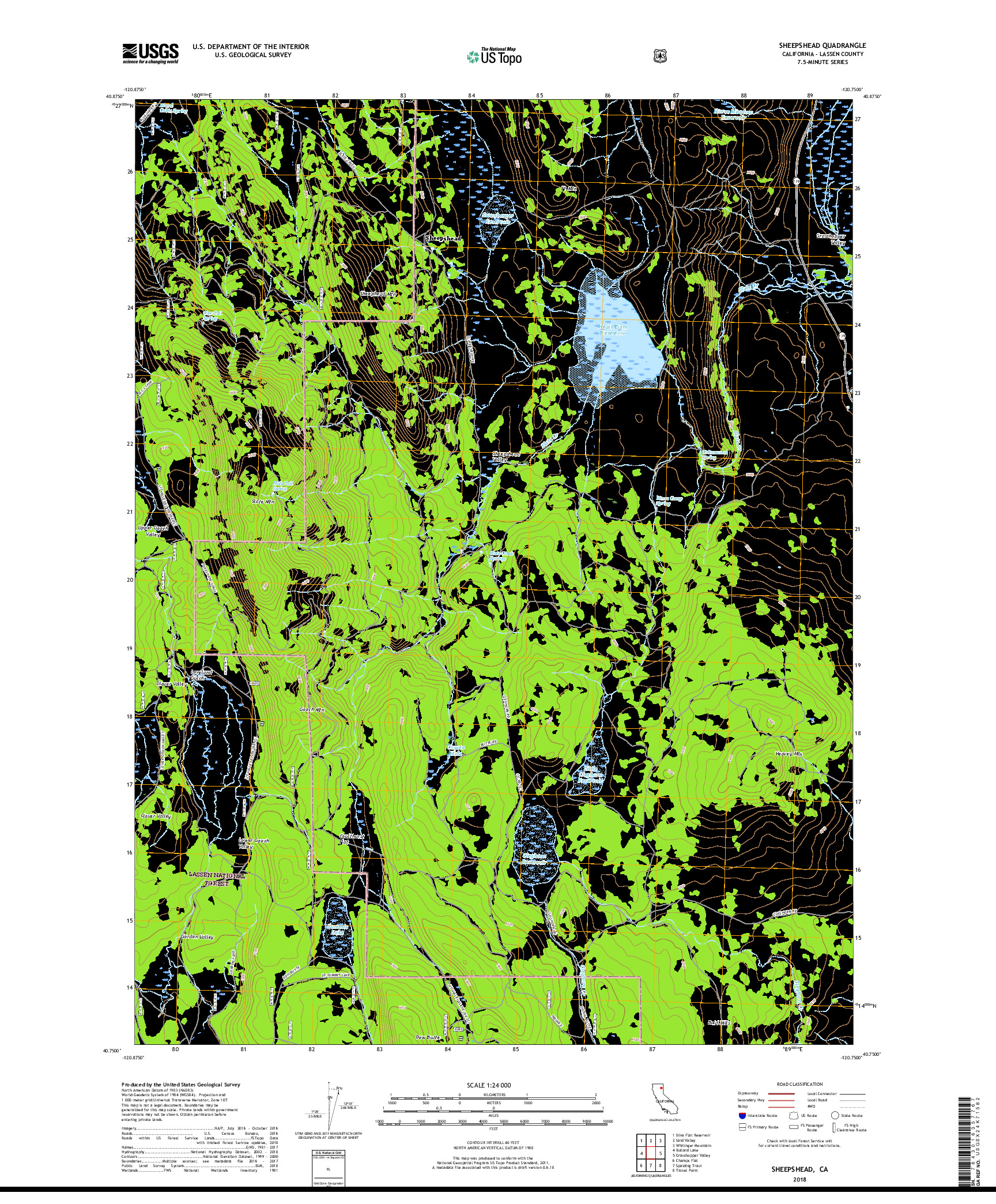 USGS US TOPO 7.5-MINUTE MAP FOR SHEEPSHEAD, CA 2018