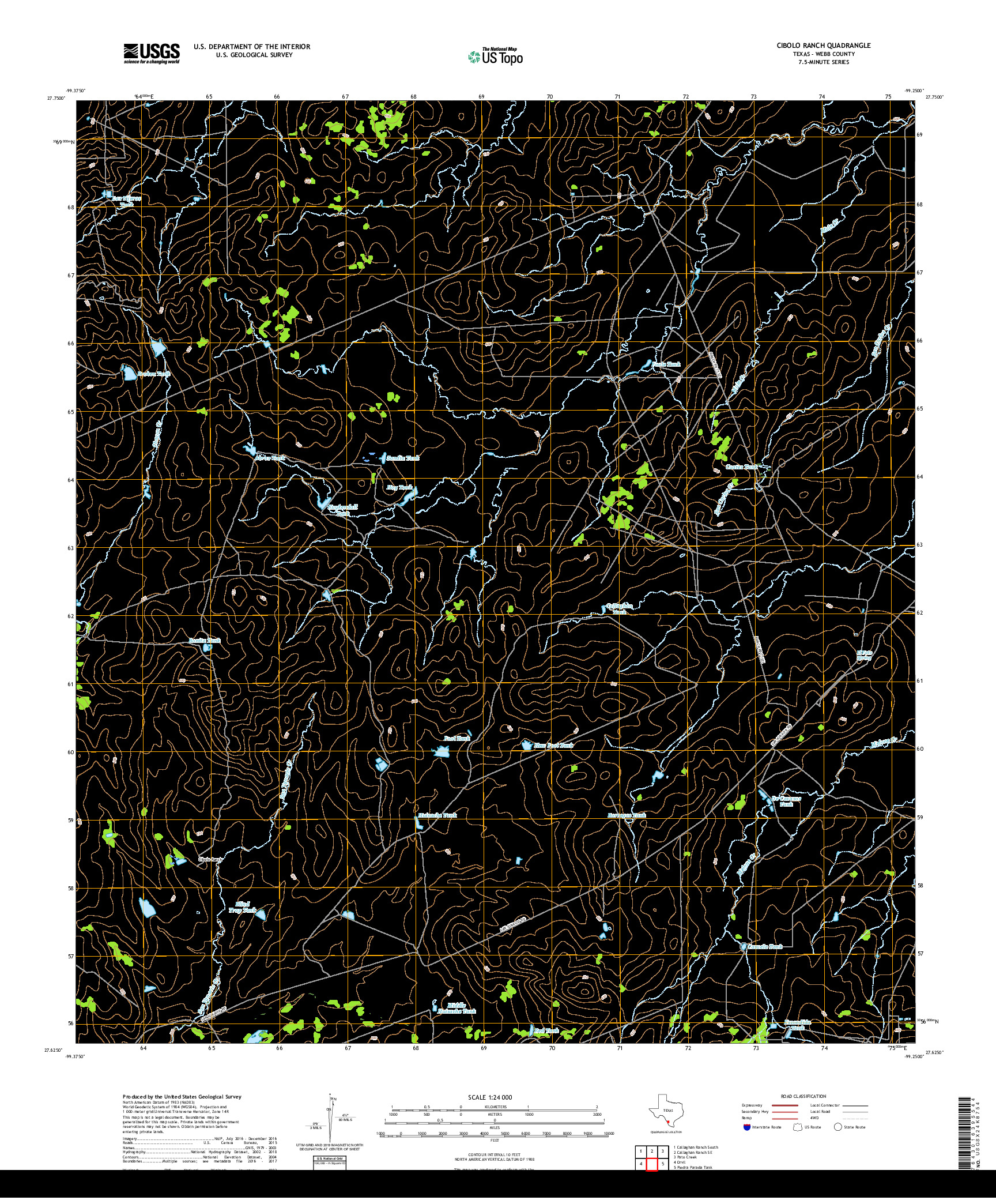 USGS US TOPO 7.5-MINUTE MAP FOR CIBOLO RANCH, TX 2019