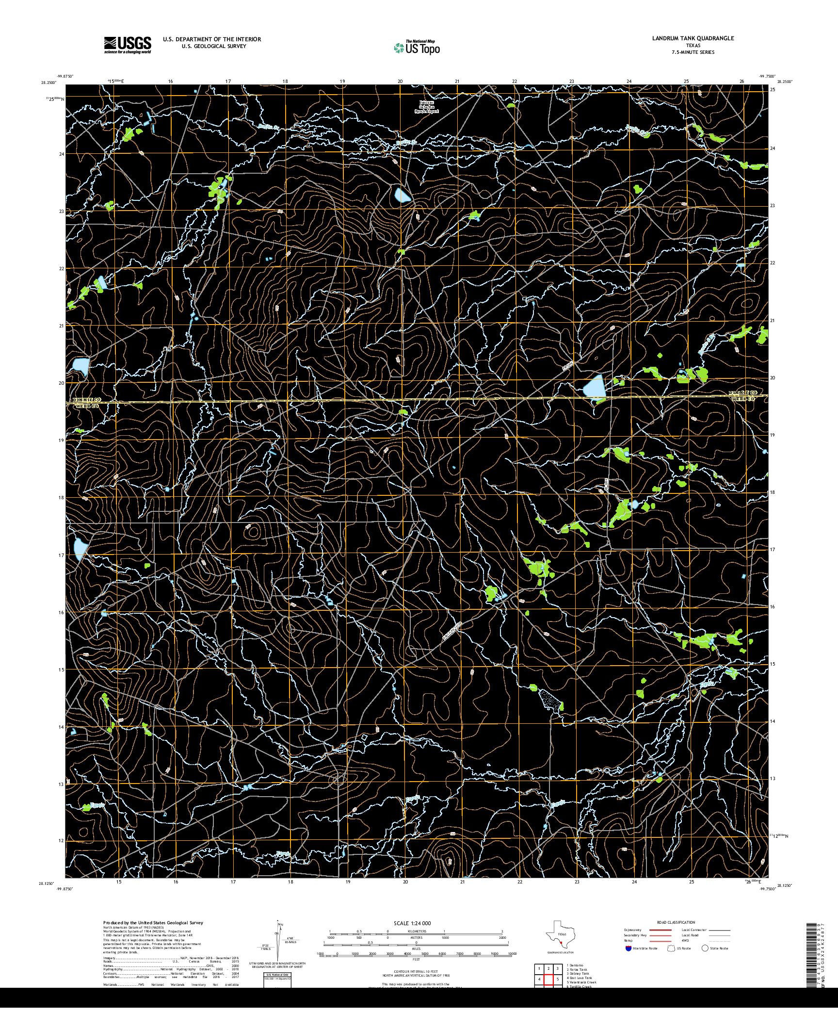 USGS US TOPO 7.5-MINUTE MAP FOR LANDRUM TANK, TX 2019