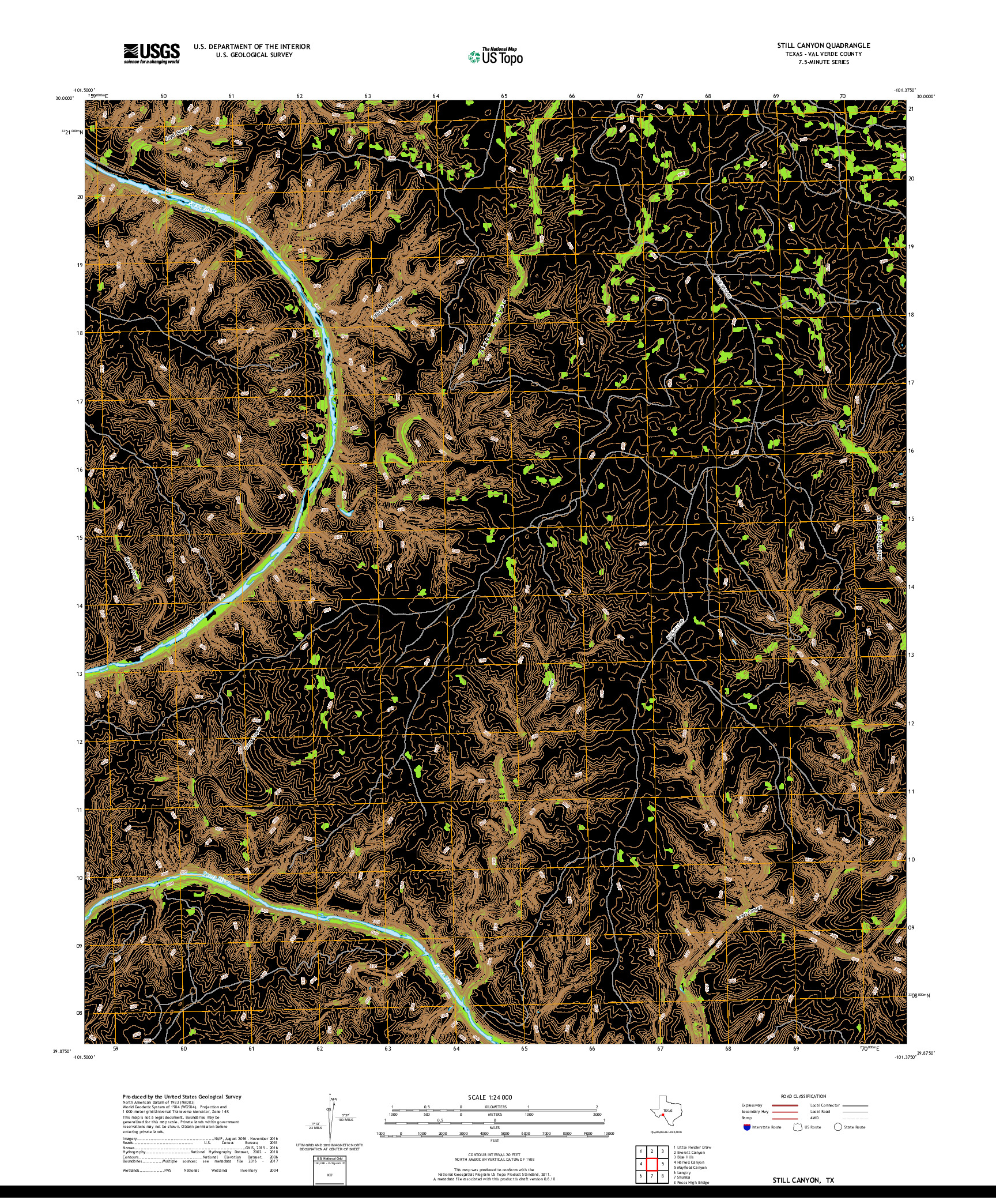 USGS US TOPO 7.5-MINUTE MAP FOR STILL CANYON, TX 2019