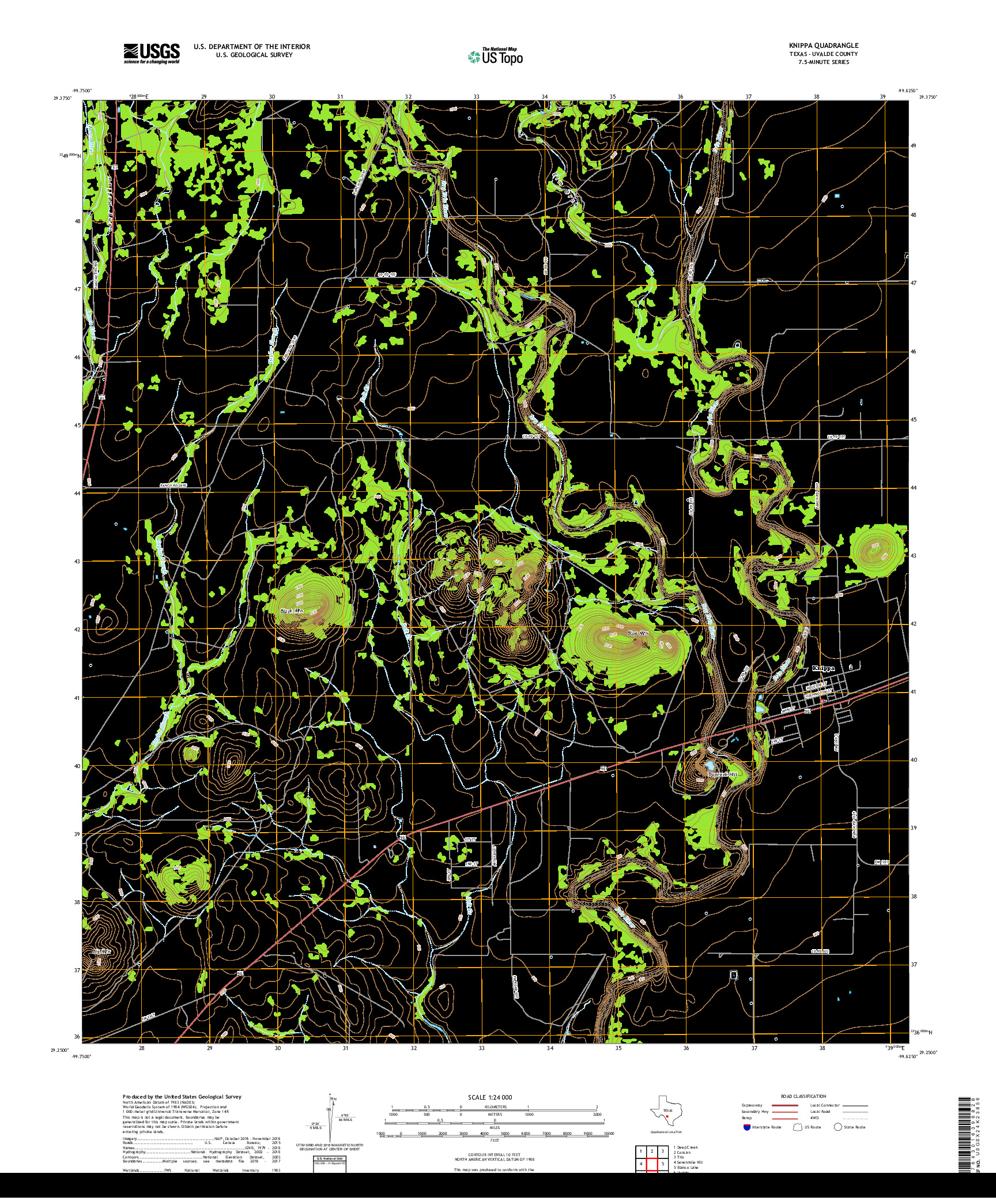 USGS US TOPO 7.5-MINUTE MAP FOR KNIPPA, TX 2019