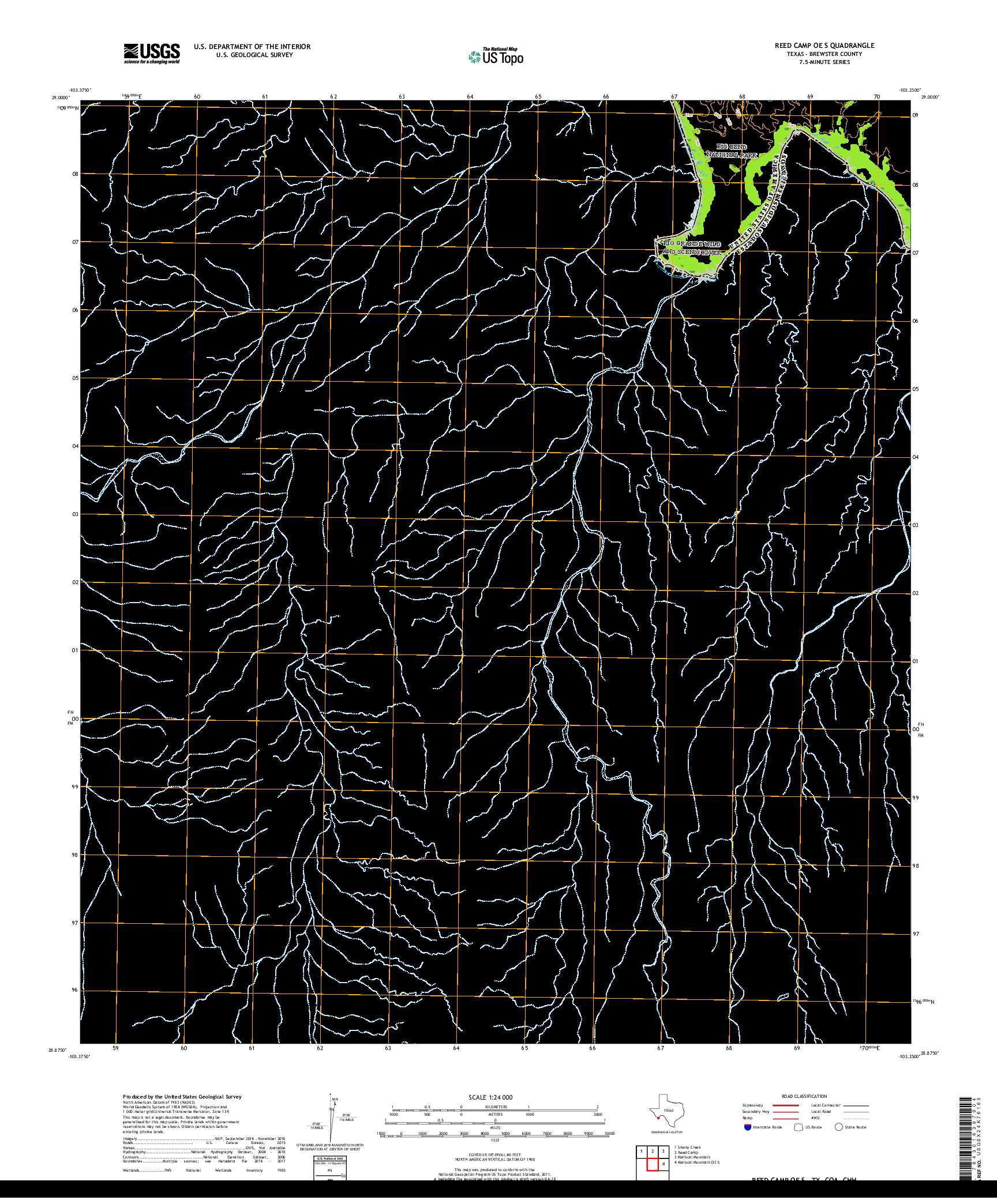 USGS US TOPO 7.5-MINUTE MAP FOR REED CAMP OE S, TX,COA,CHH 2019