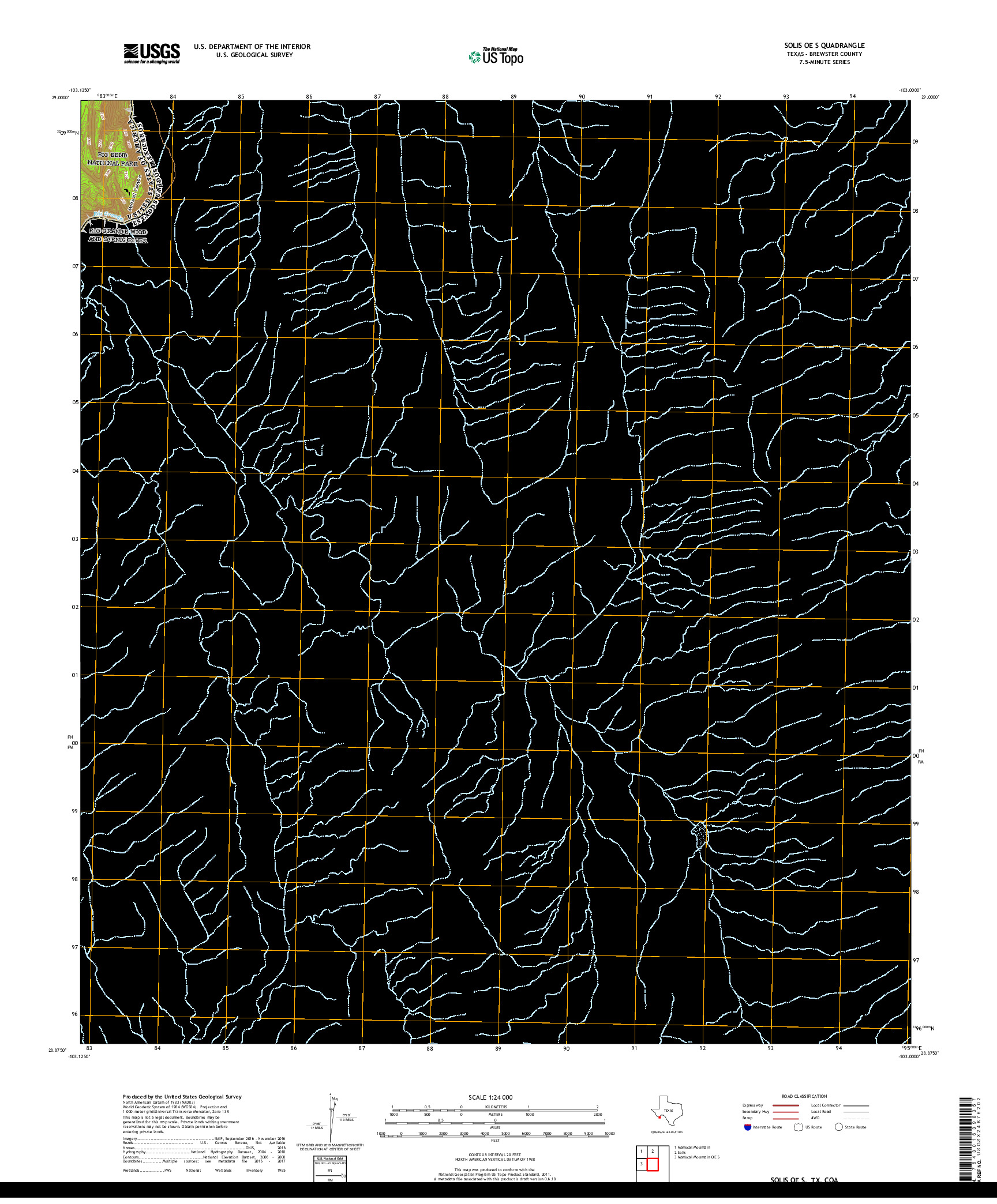 USGS US TOPO 7.5-MINUTE MAP FOR SOLIS OE S, TX,COA 2019