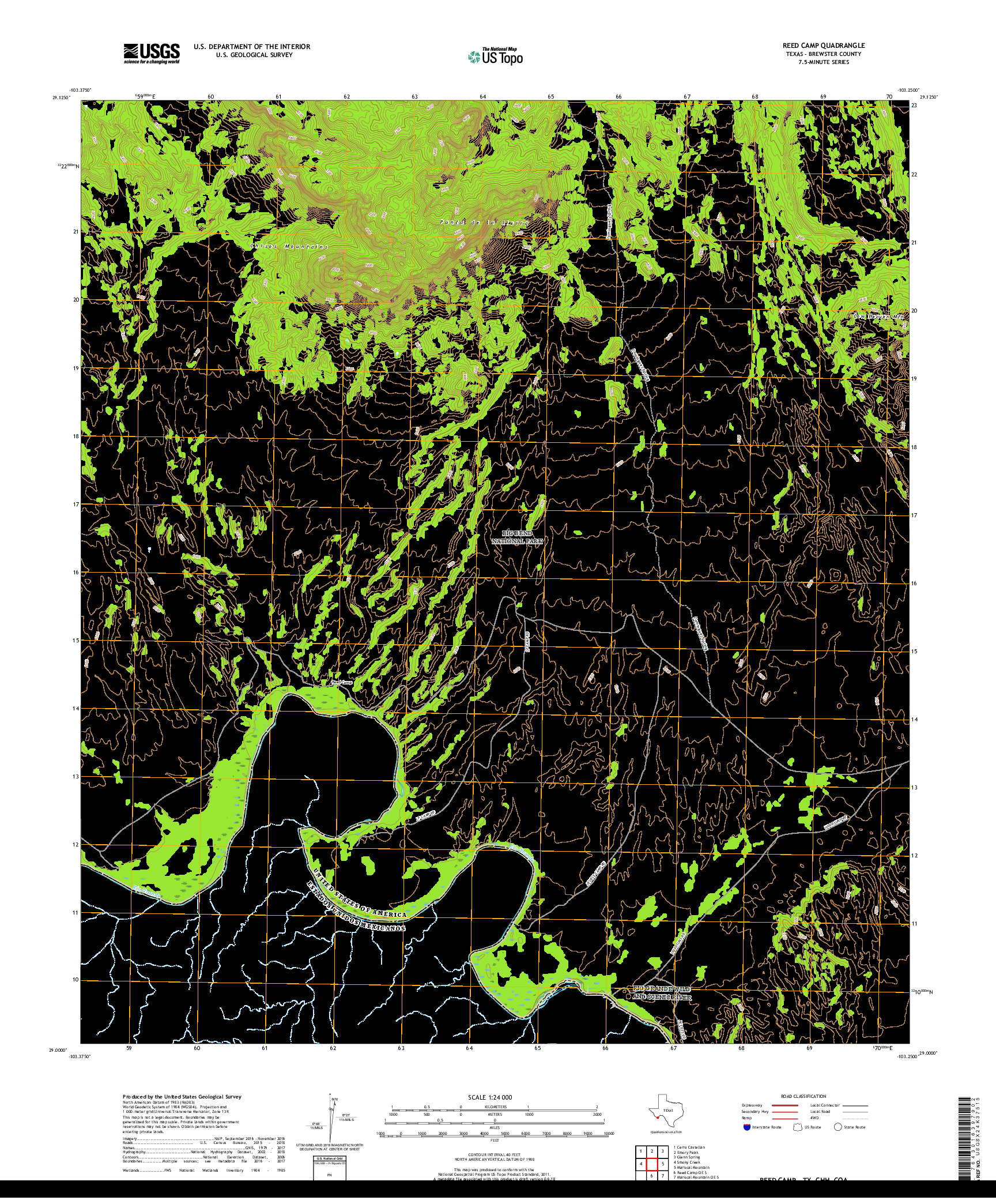 USGS US TOPO 7.5-MINUTE MAP FOR REED CAMP, TX,CHH,COA 2019