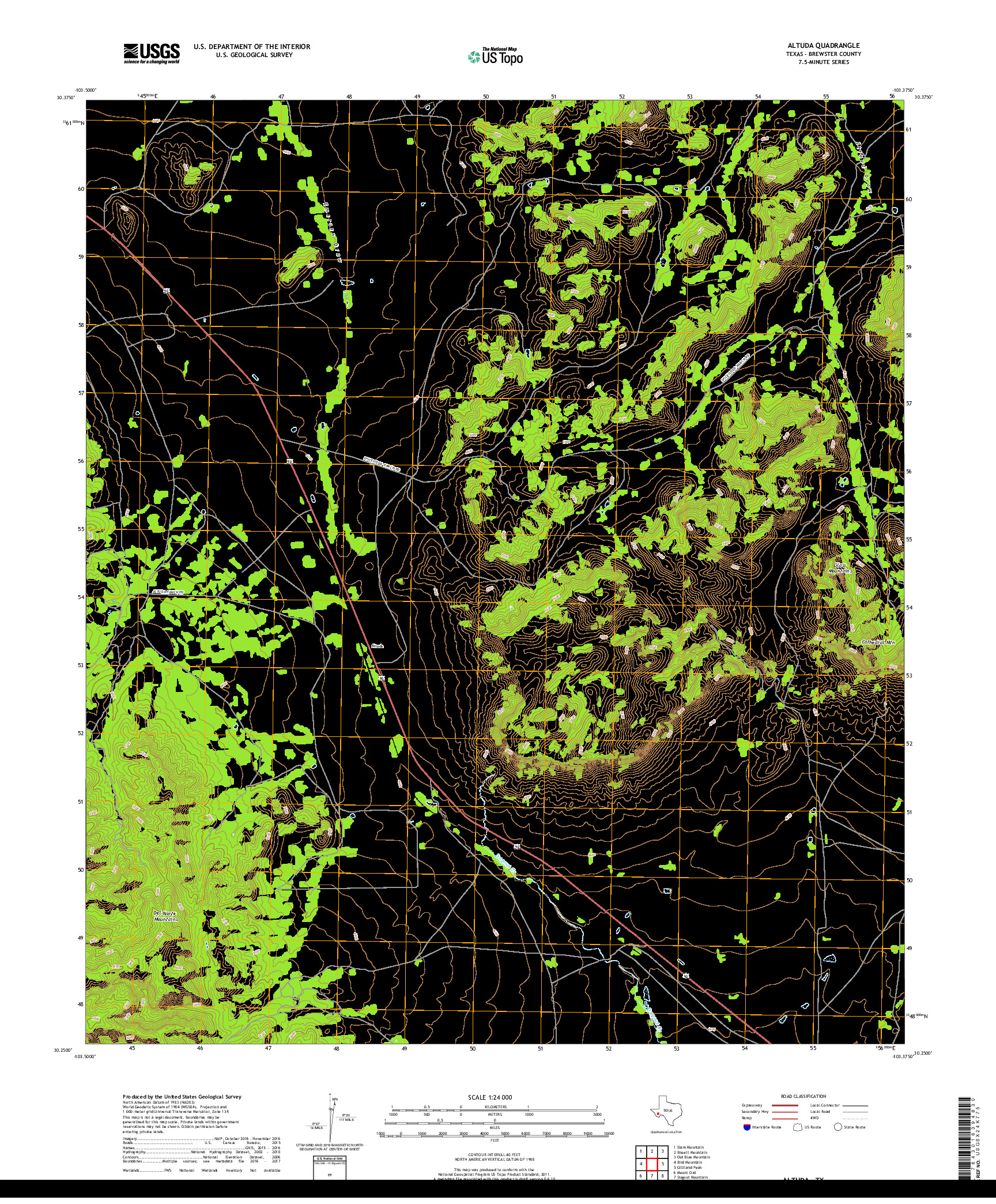 USGS US TOPO 7.5-MINUTE MAP FOR ALTUDA, TX 2019