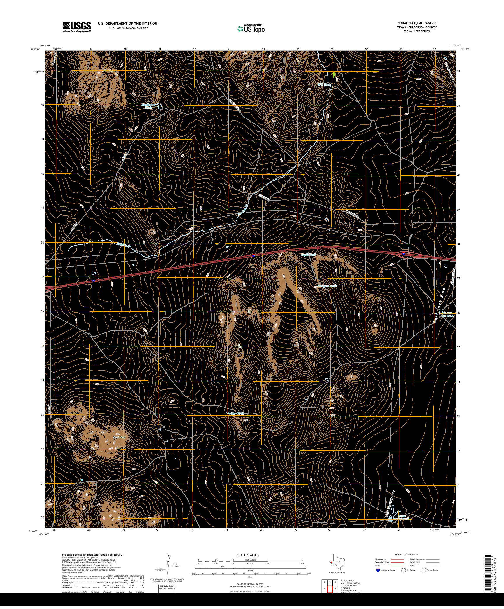 USGS US TOPO 7.5-MINUTE MAP FOR BORACHO, TX 2019