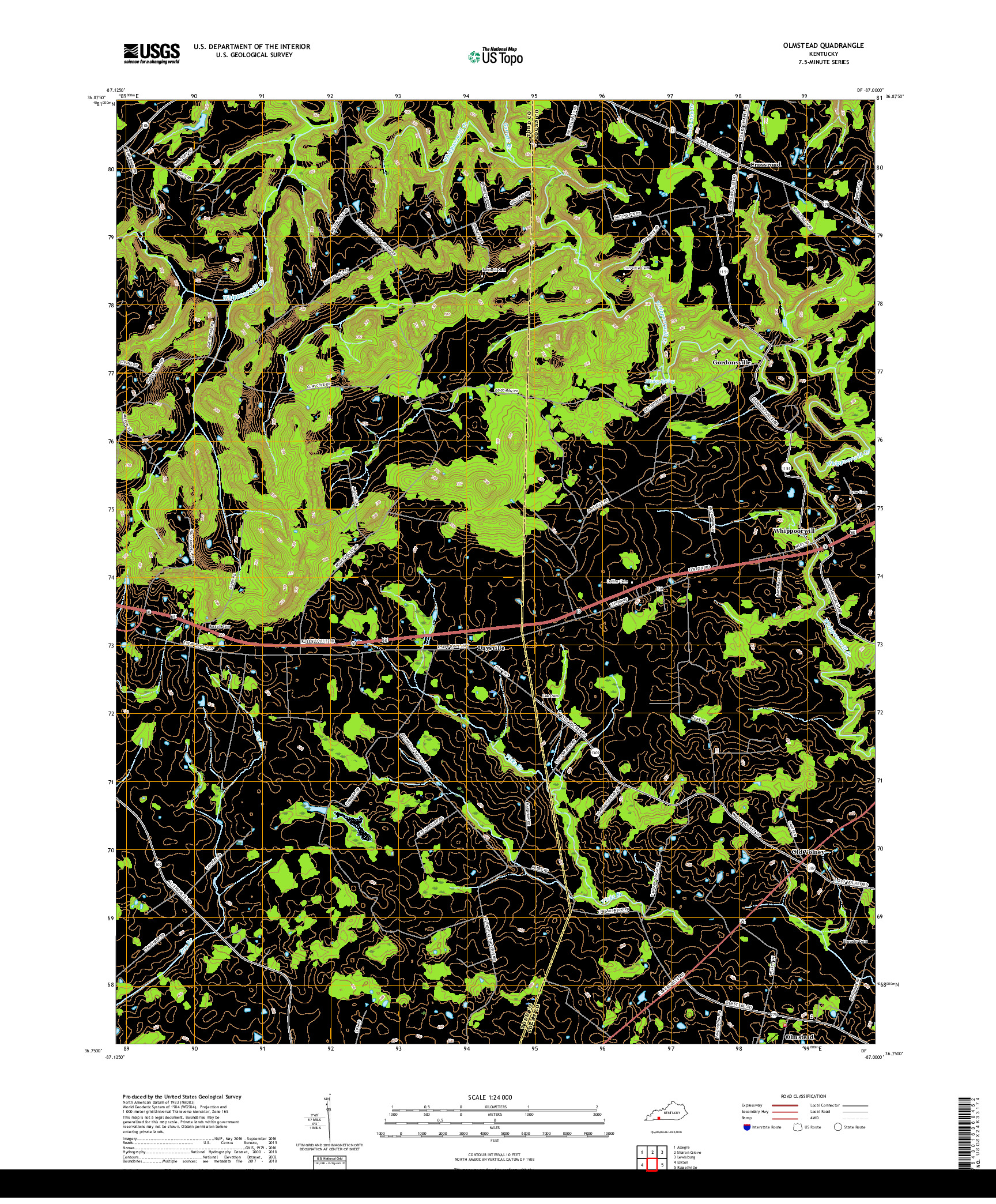 USGS US TOPO 7.5-MINUTE MAP FOR OLMSTEAD, KY 2019