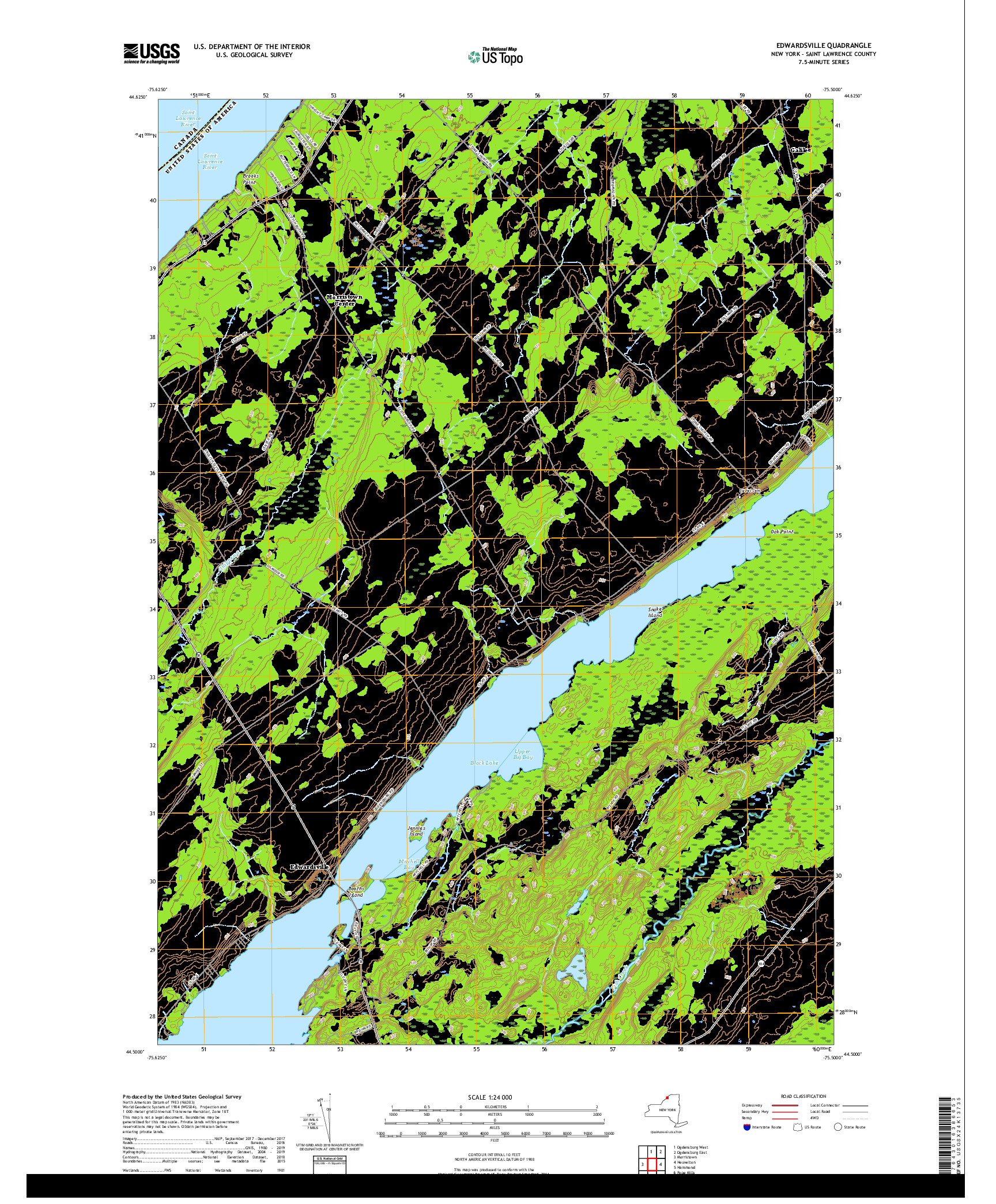 USGS US TOPO 7.5-MINUTE MAP FOR EDWARDSVILLE, NY 2019