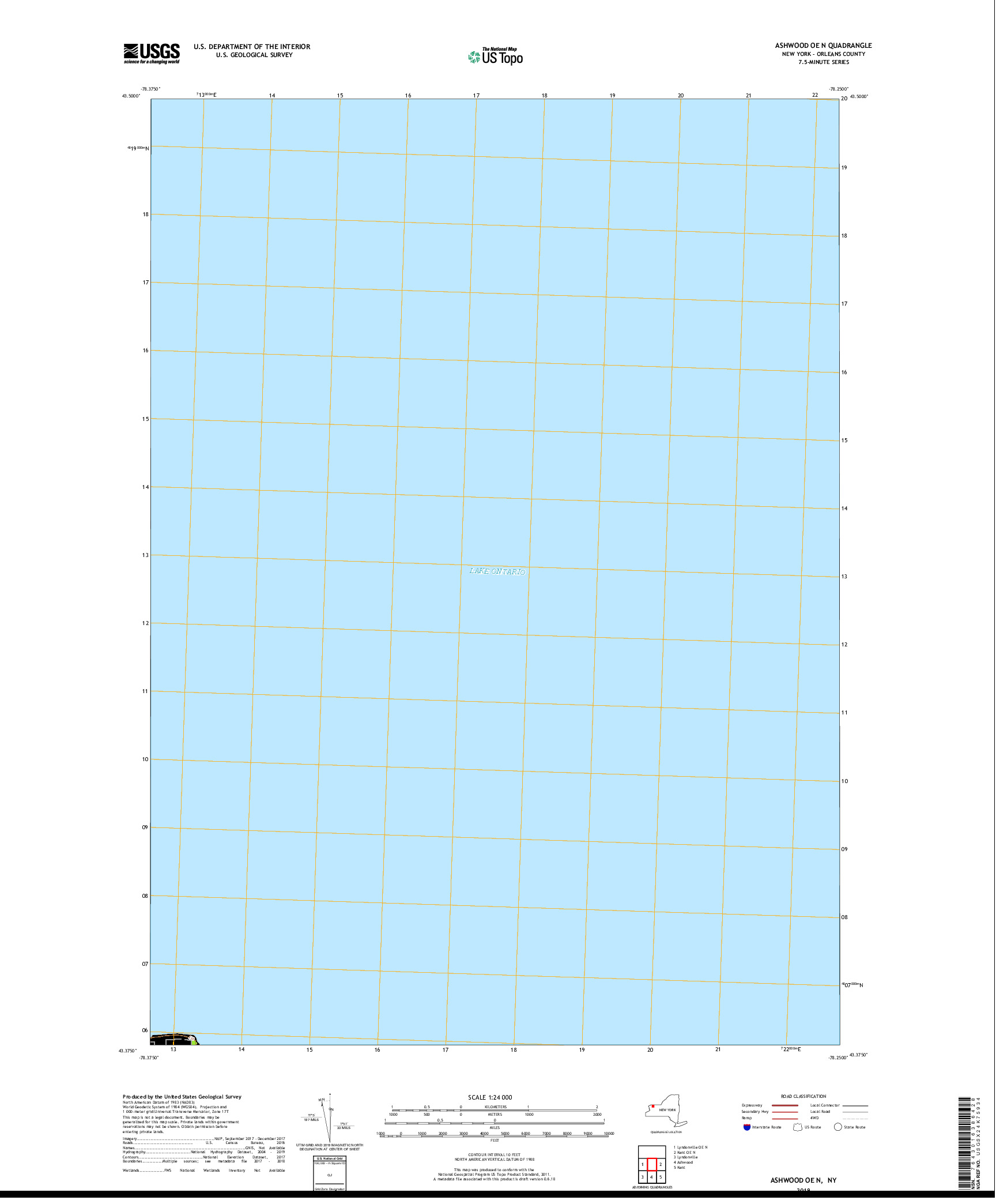 USGS US TOPO 7.5-MINUTE MAP FOR ASHWOOD OE N, NY 2019