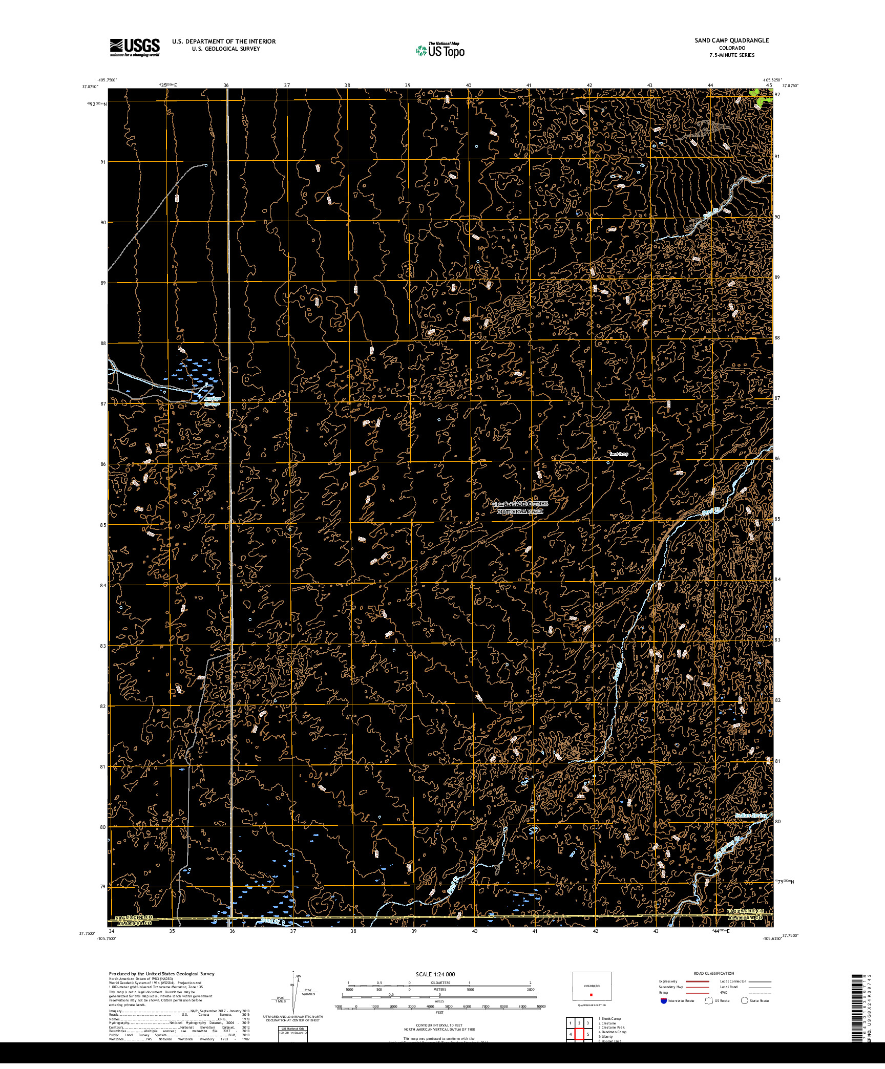 USGS US TOPO 7.5-MINUTE MAP FOR SAND CAMP, CO 2019