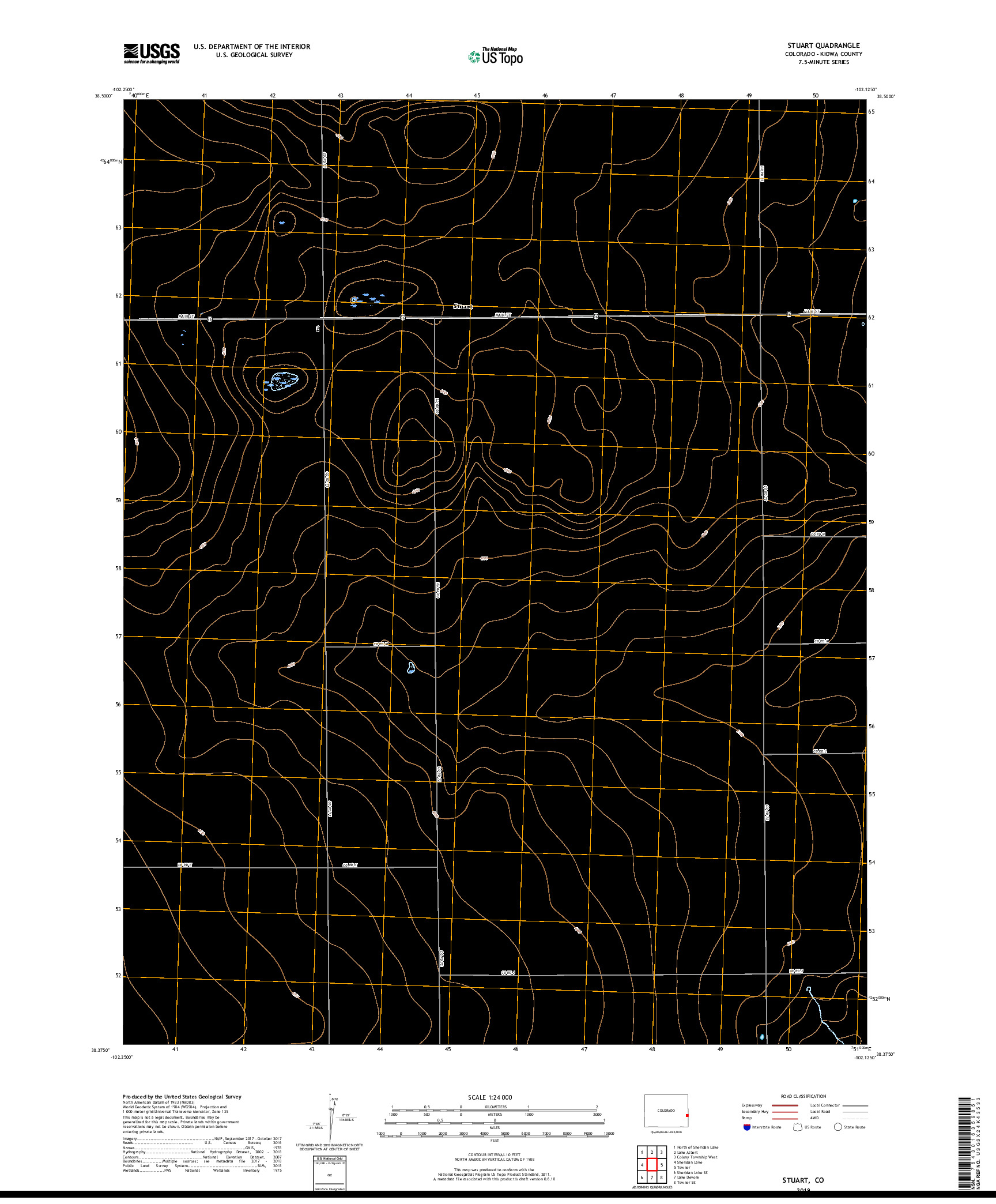 USGS US TOPO 7.5-MINUTE MAP FOR STUART, CO 2019