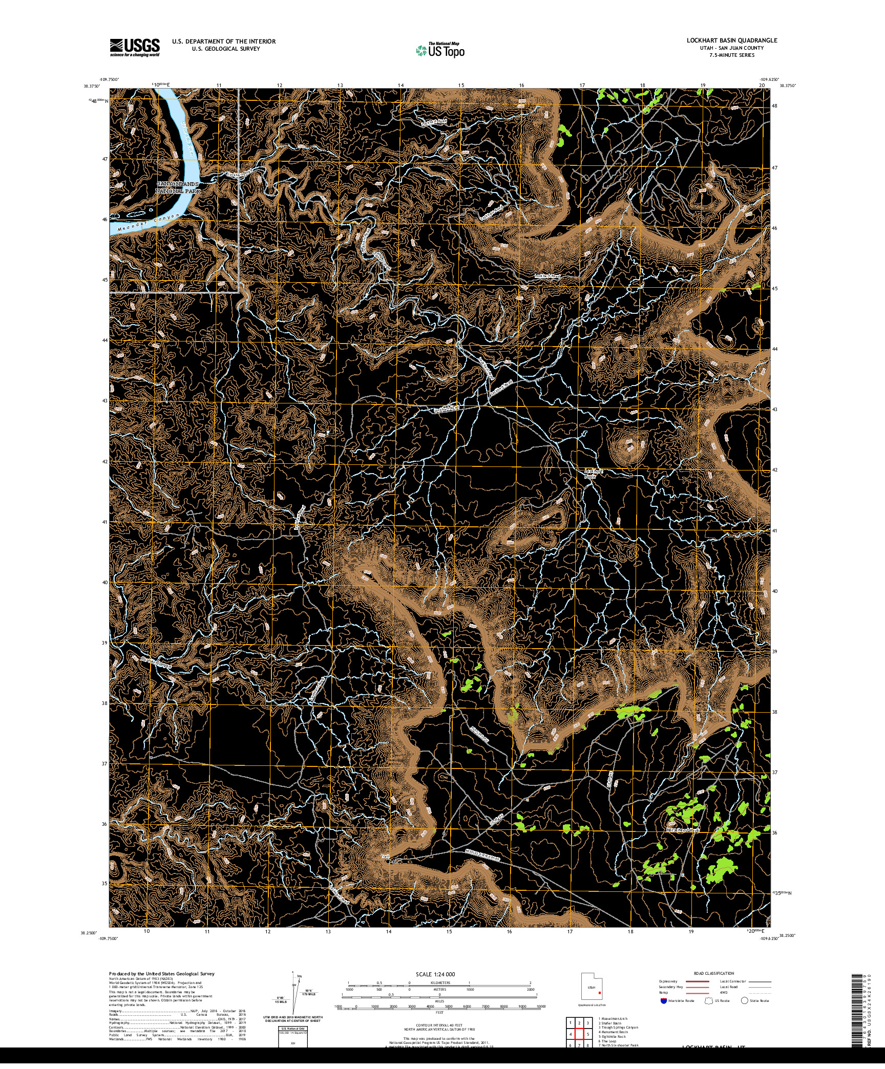 USGS US TOPO 7.5-MINUTE MAP FOR LOCKHART BASIN, UT 2020