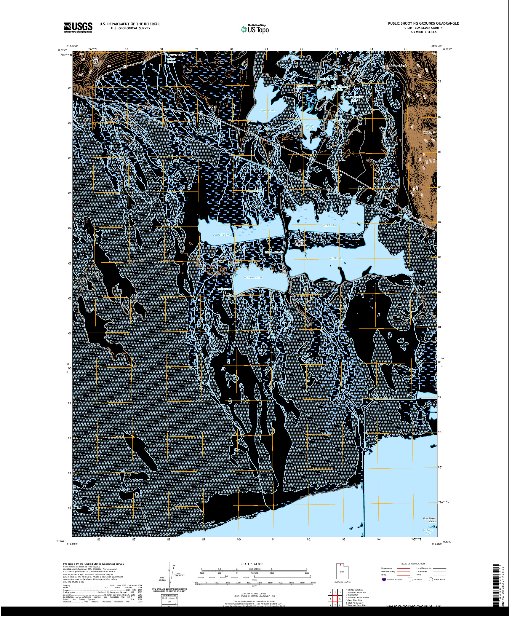 USGS US TOPO 7.5-MINUTE MAP FOR PUBLIC SHOOTING GROUNDS, UT 2020