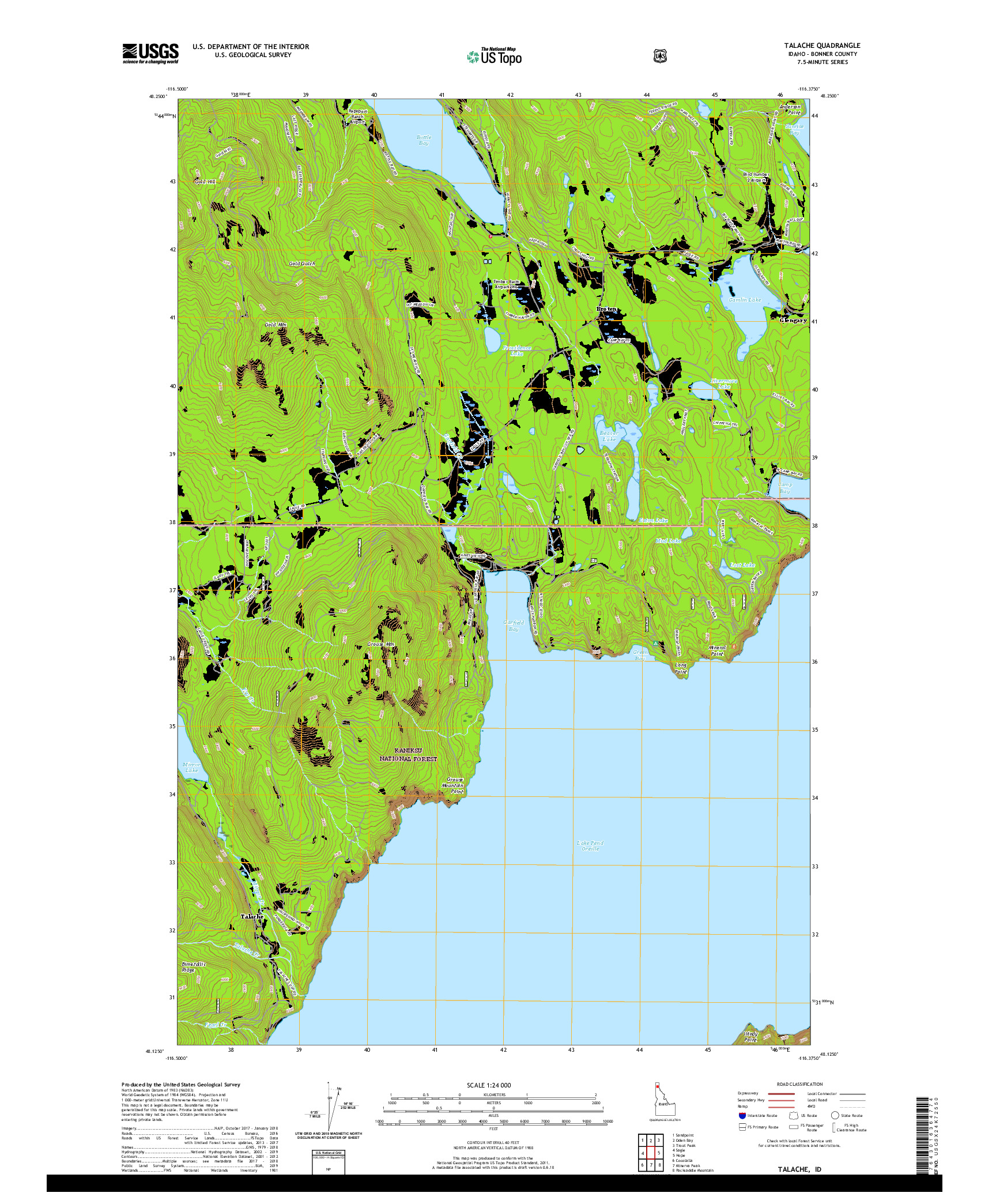 USGS US TOPO 7.5-MINUTE MAP FOR TALACHE, ID 2020