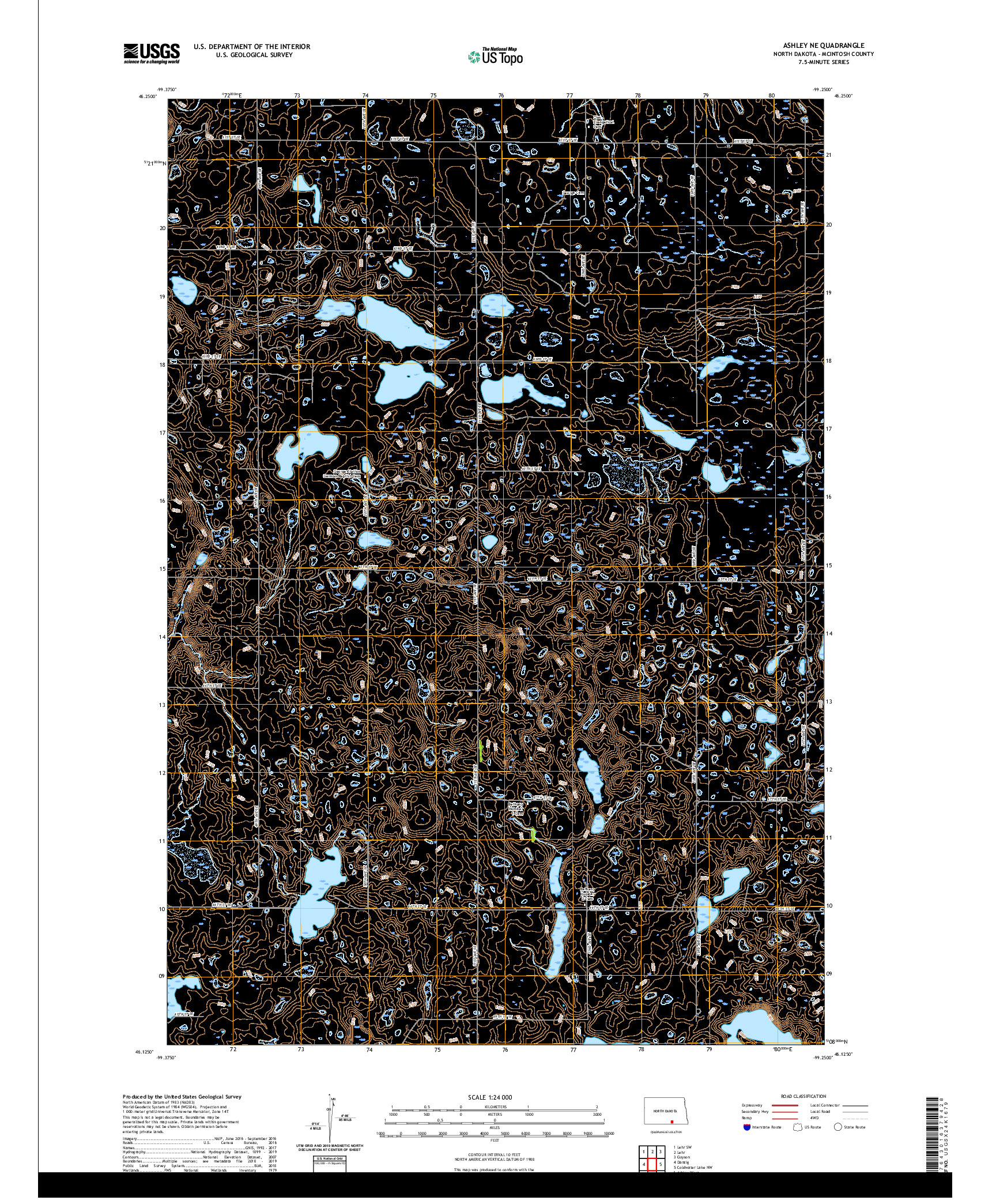 USGS US TOPO 7.5-MINUTE MAP FOR ASHLEY NE, ND 2020