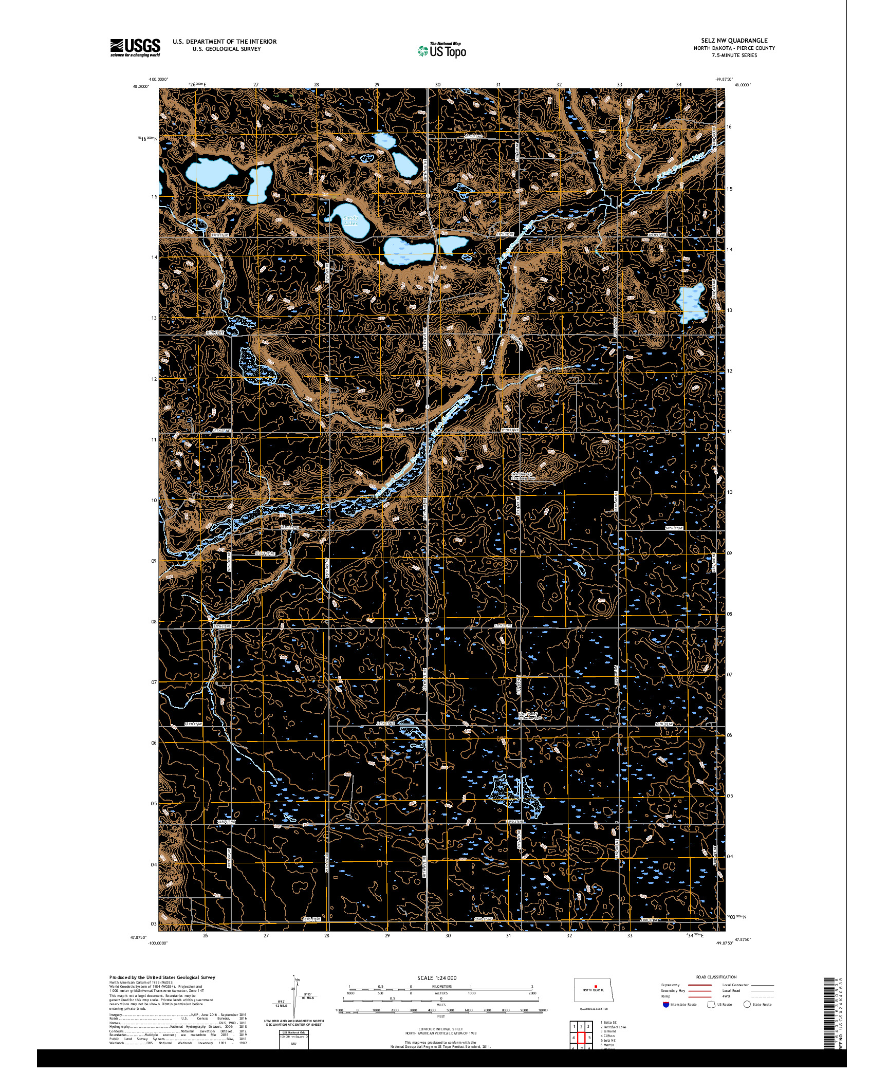 USGS US TOPO 7.5-MINUTE MAP FOR SELZ NW, ND 2020