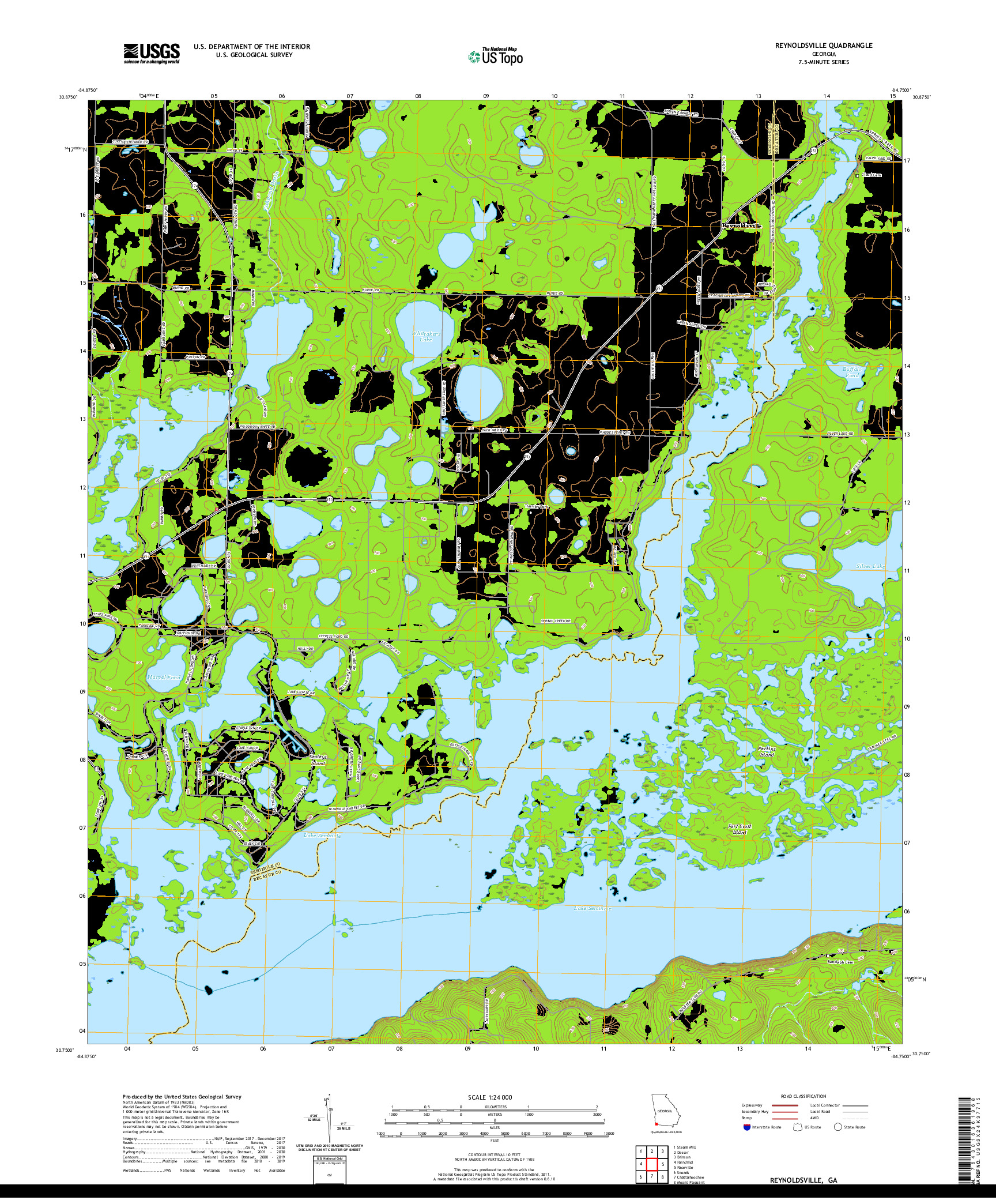 USGS US TOPO 7.5-MINUTE MAP FOR REYNOLDSVILLE, GA 2020