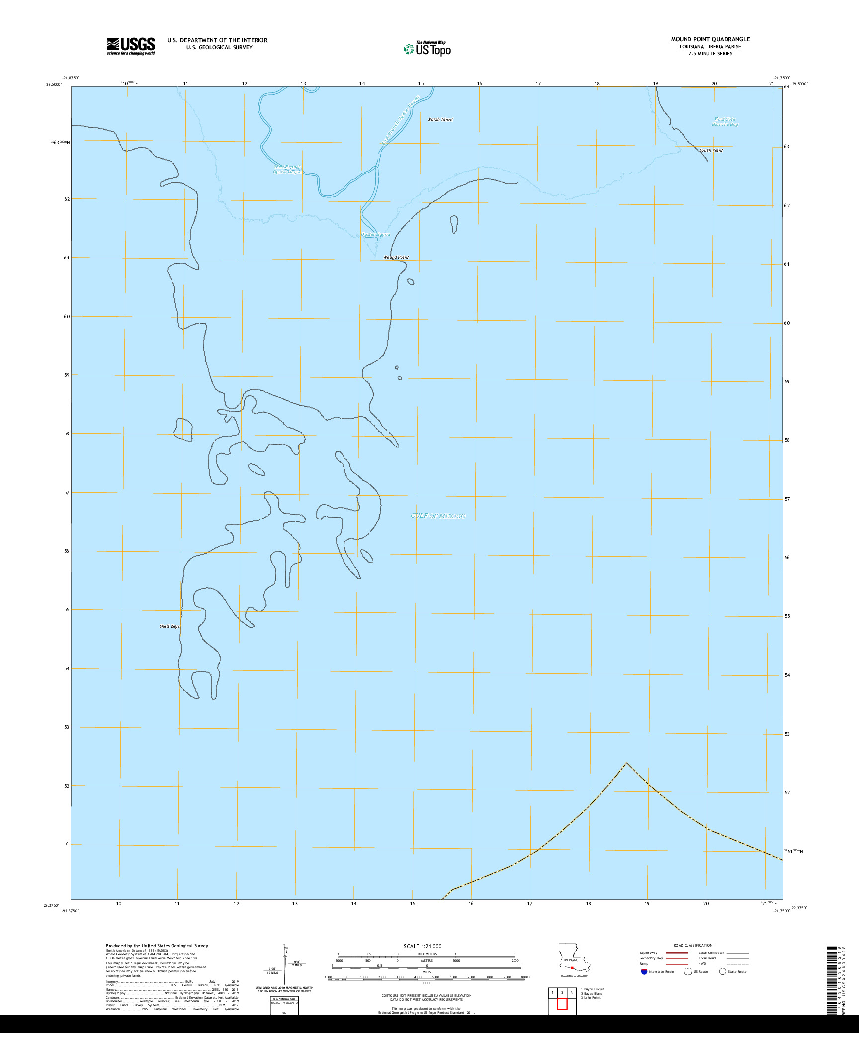 USGS US TOPO 7.5-MINUTE MAP FOR MOUND POINT, LA 2020