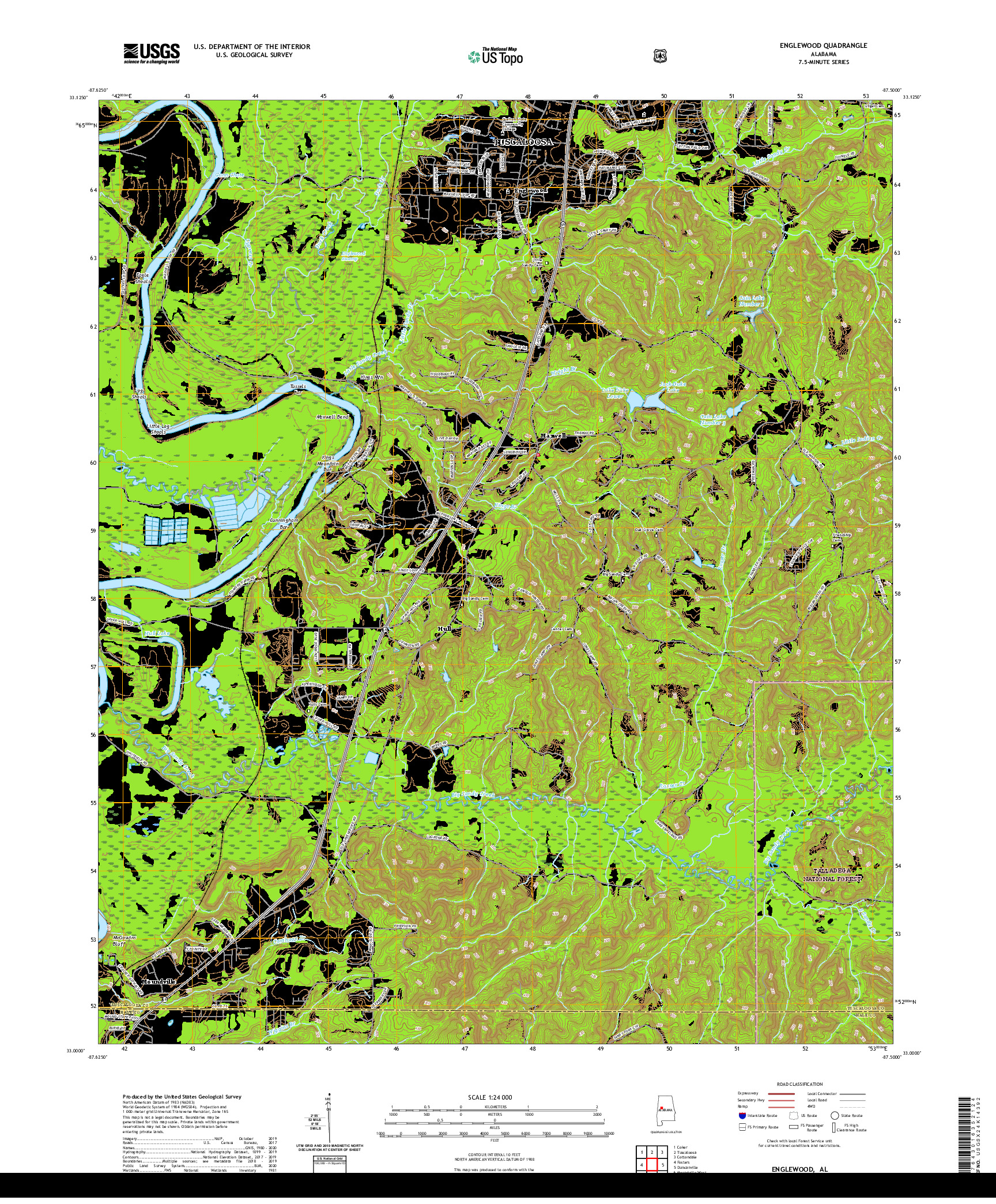 USGS US TOPO 7.5-MINUTE MAP FOR ENGLEWOOD, AL 2021