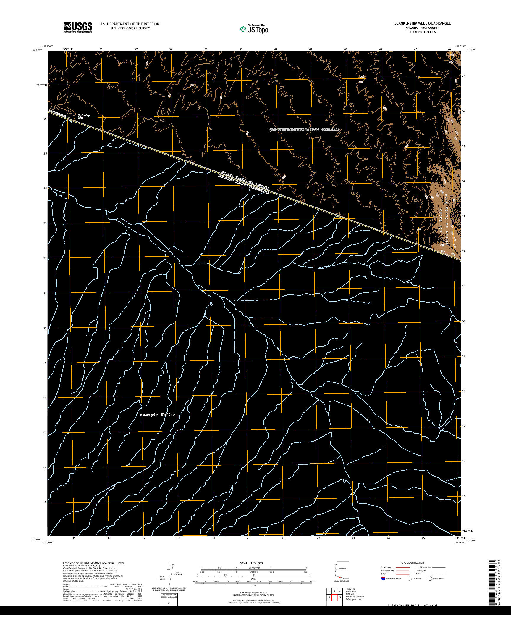 US TOPO 7.5-MINUTE MAP FOR BLANKENSHIP WELL, AZ,SON