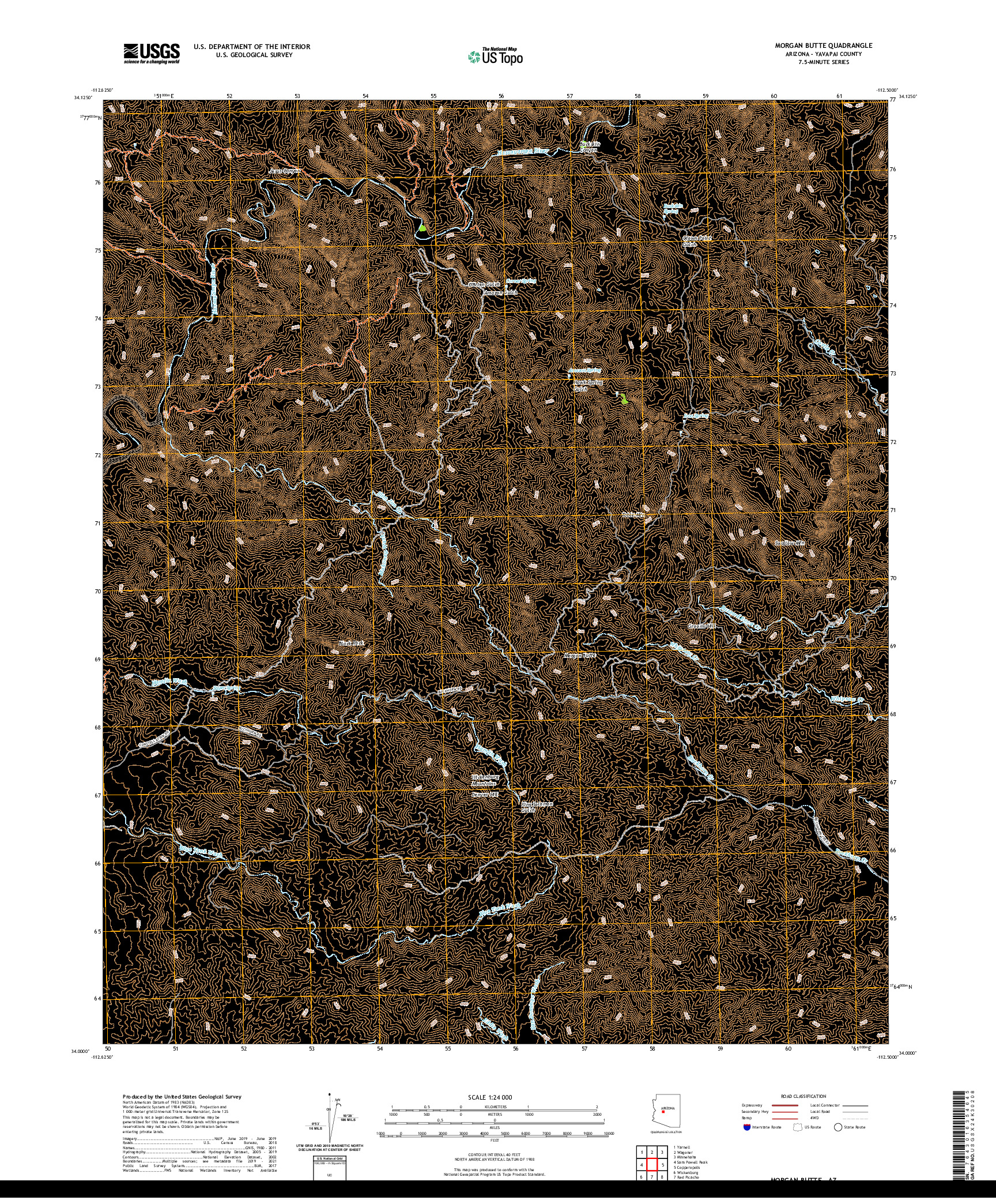 US TOPO 7.5-MINUTE MAP FOR MORGAN BUTTE, AZ