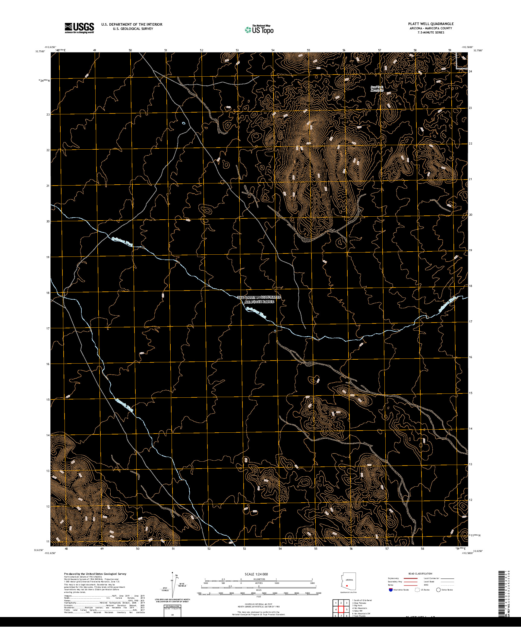 US TOPO 7.5-MINUTE MAP FOR PLATT WELL, AZ