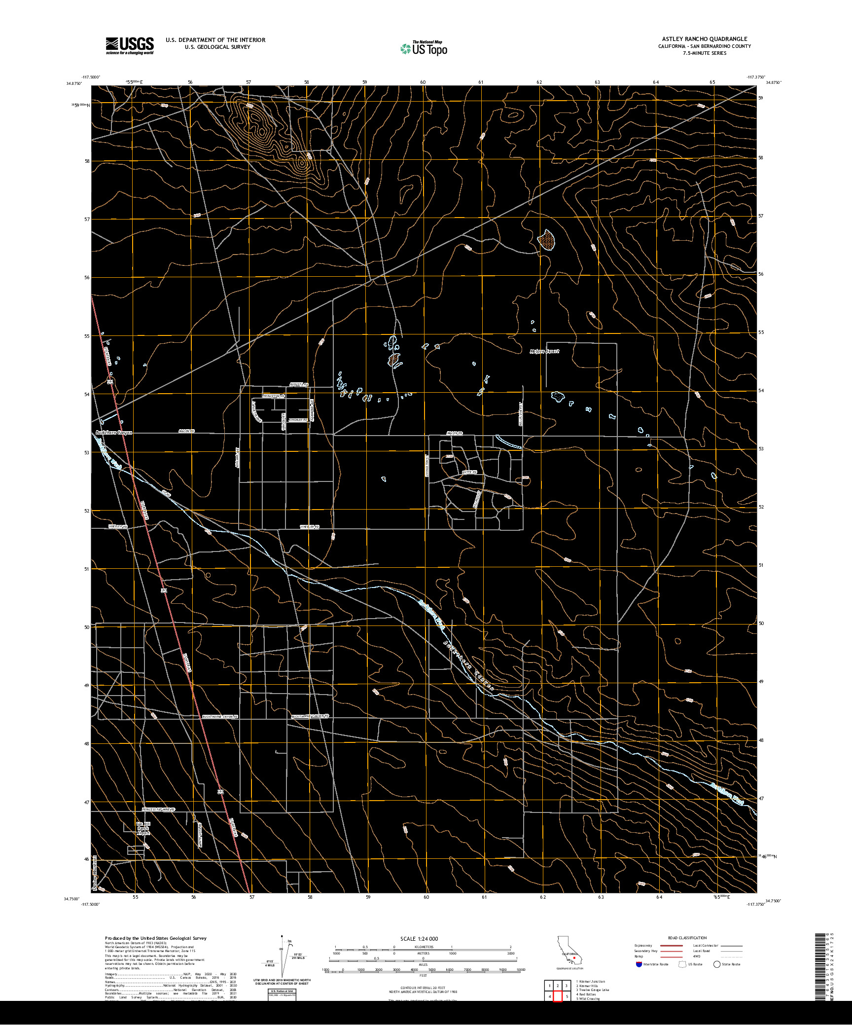 US TOPO 7.5-MINUTE MAP FOR ASTLEY RANCHO, CA