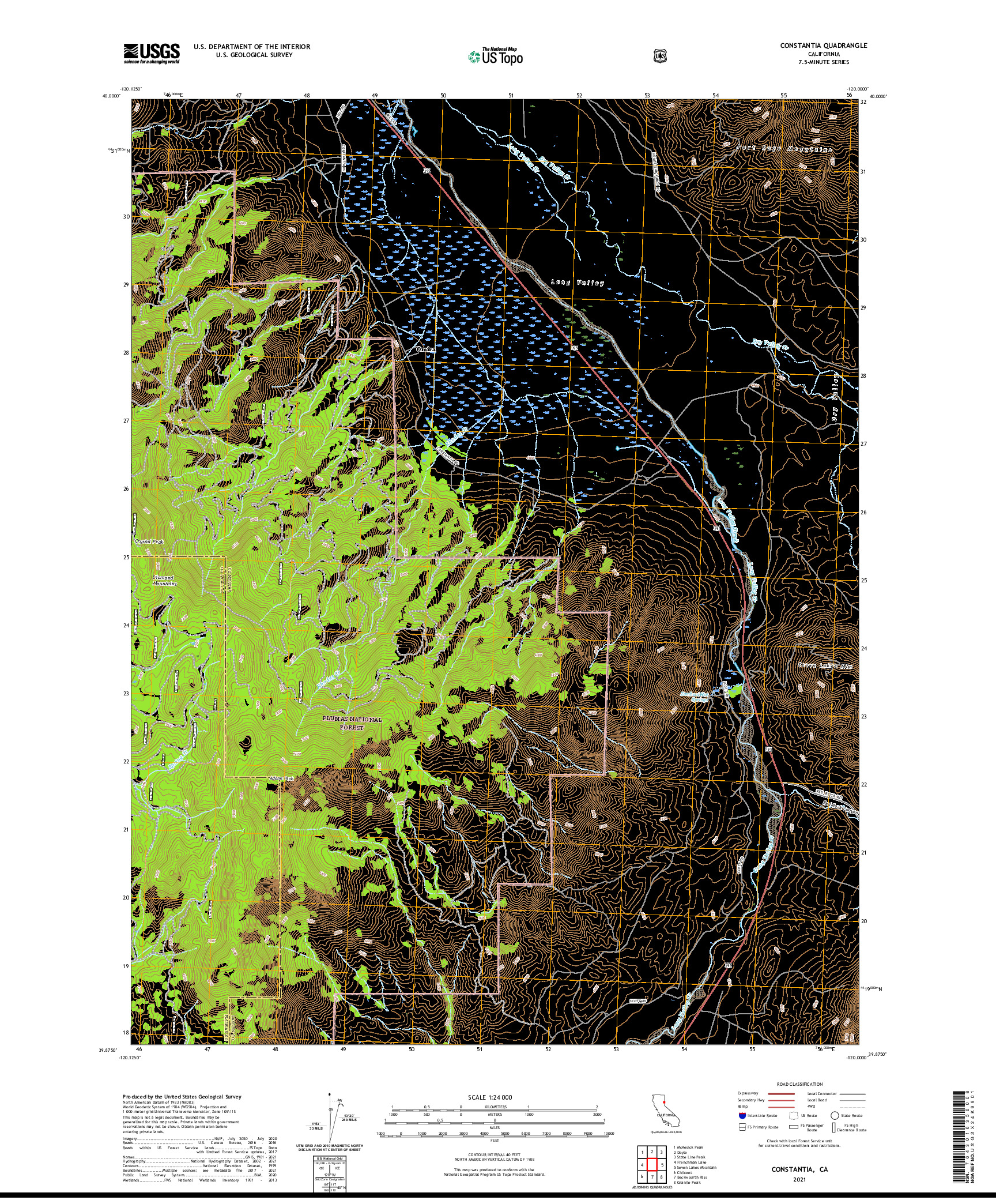 US TOPO 7.5-MINUTE MAP FOR CONSTANTIA, CA