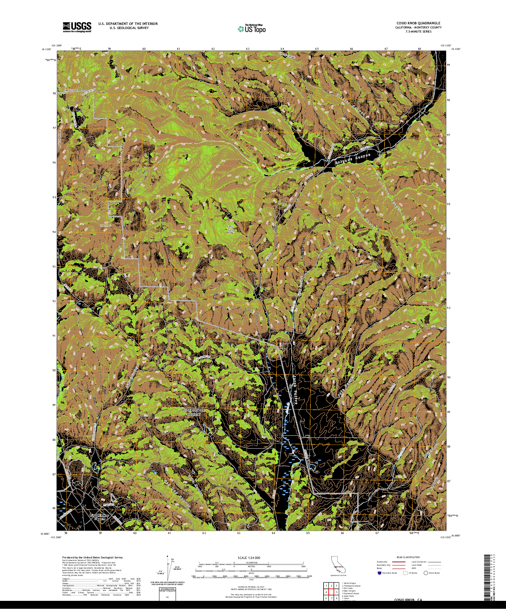 US TOPO 7.5-MINUTE MAP FOR COSIO KNOB, CA