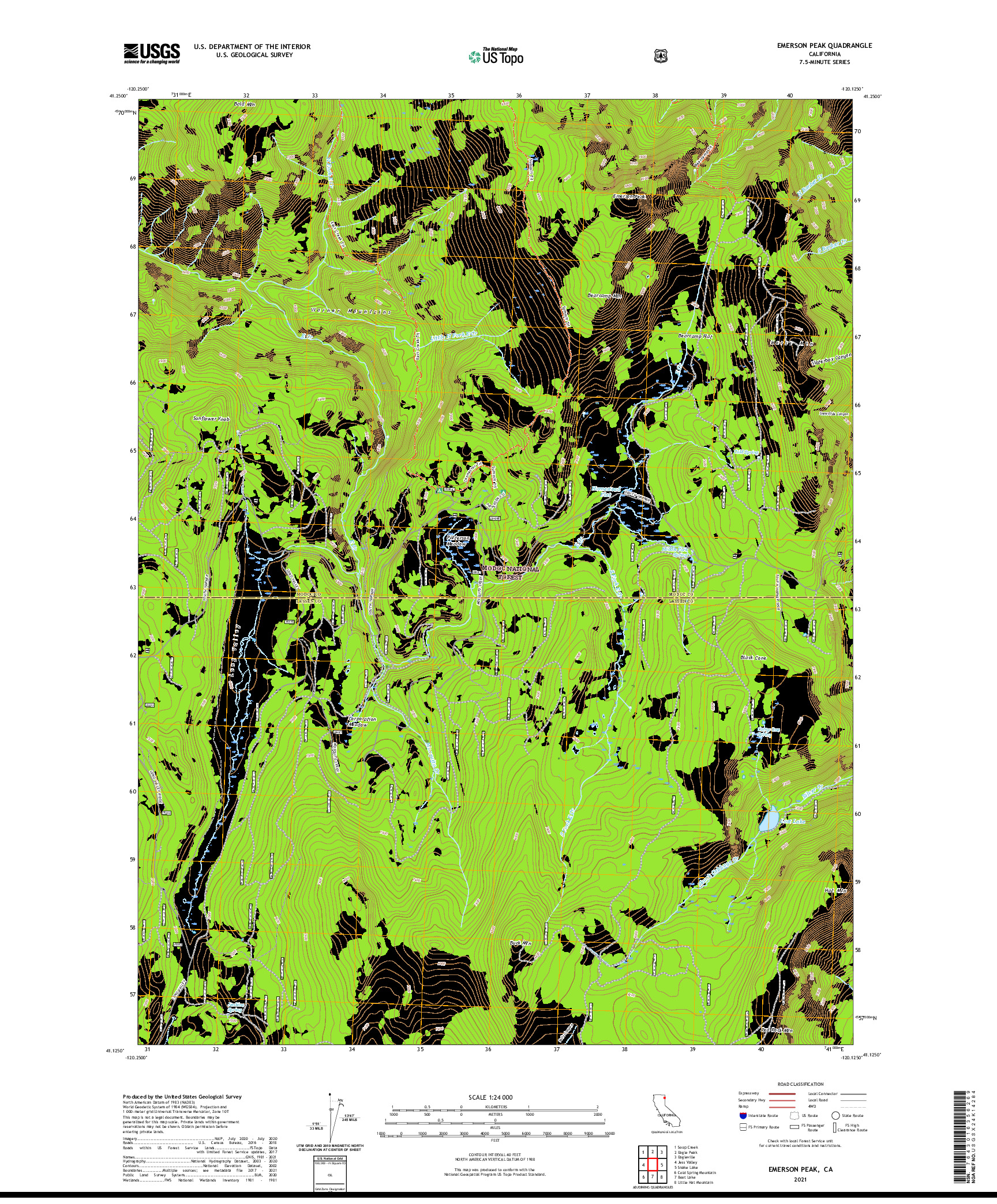 US TOPO 7.5-MINUTE MAP FOR EMERSON PEAK, CA