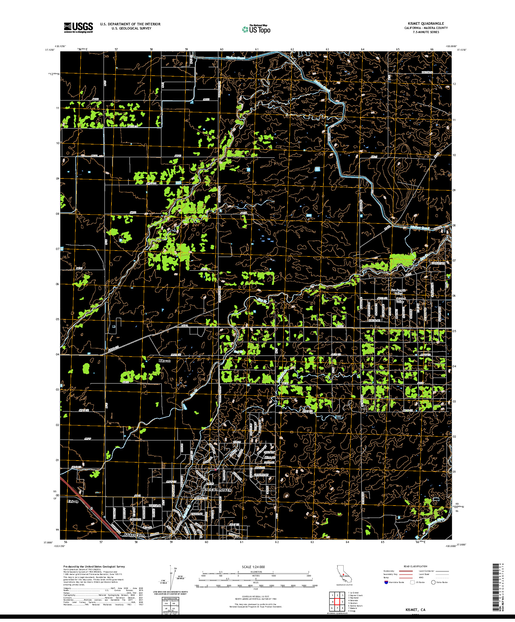 US TOPO 7.5-MINUTE MAP FOR KISMET, CA