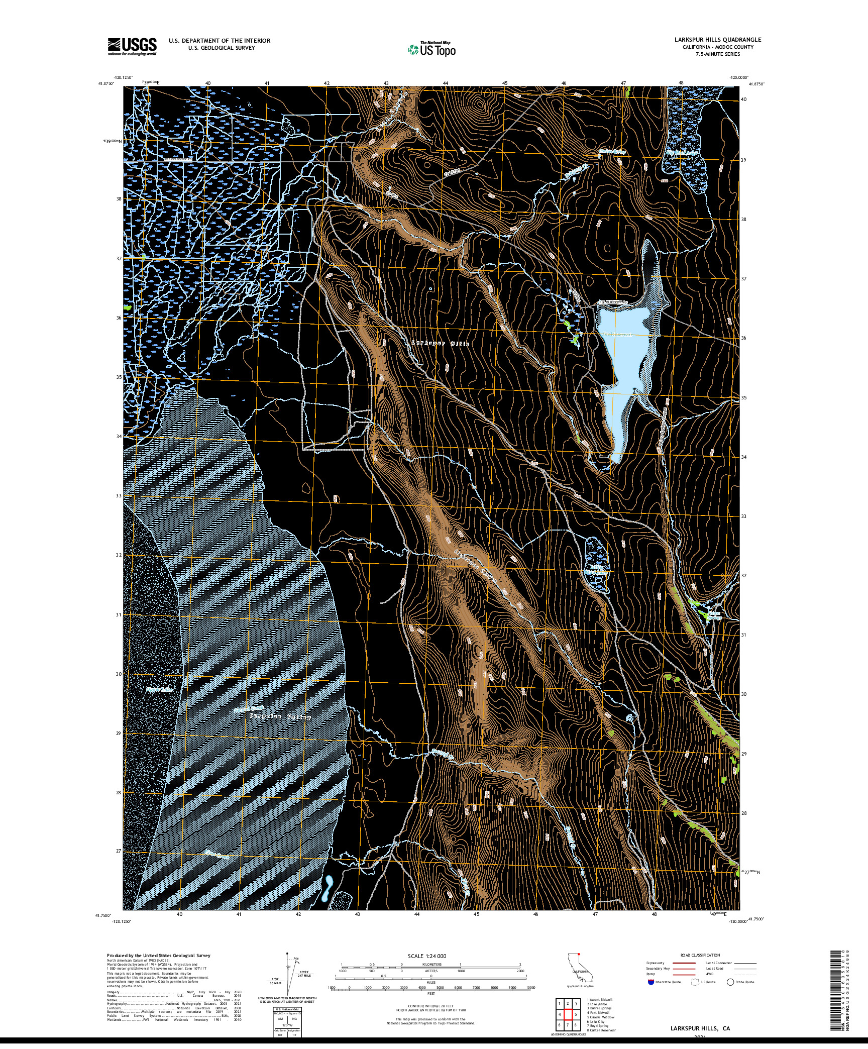 US TOPO 7.5-MINUTE MAP FOR LARKSPUR HILLS, CA