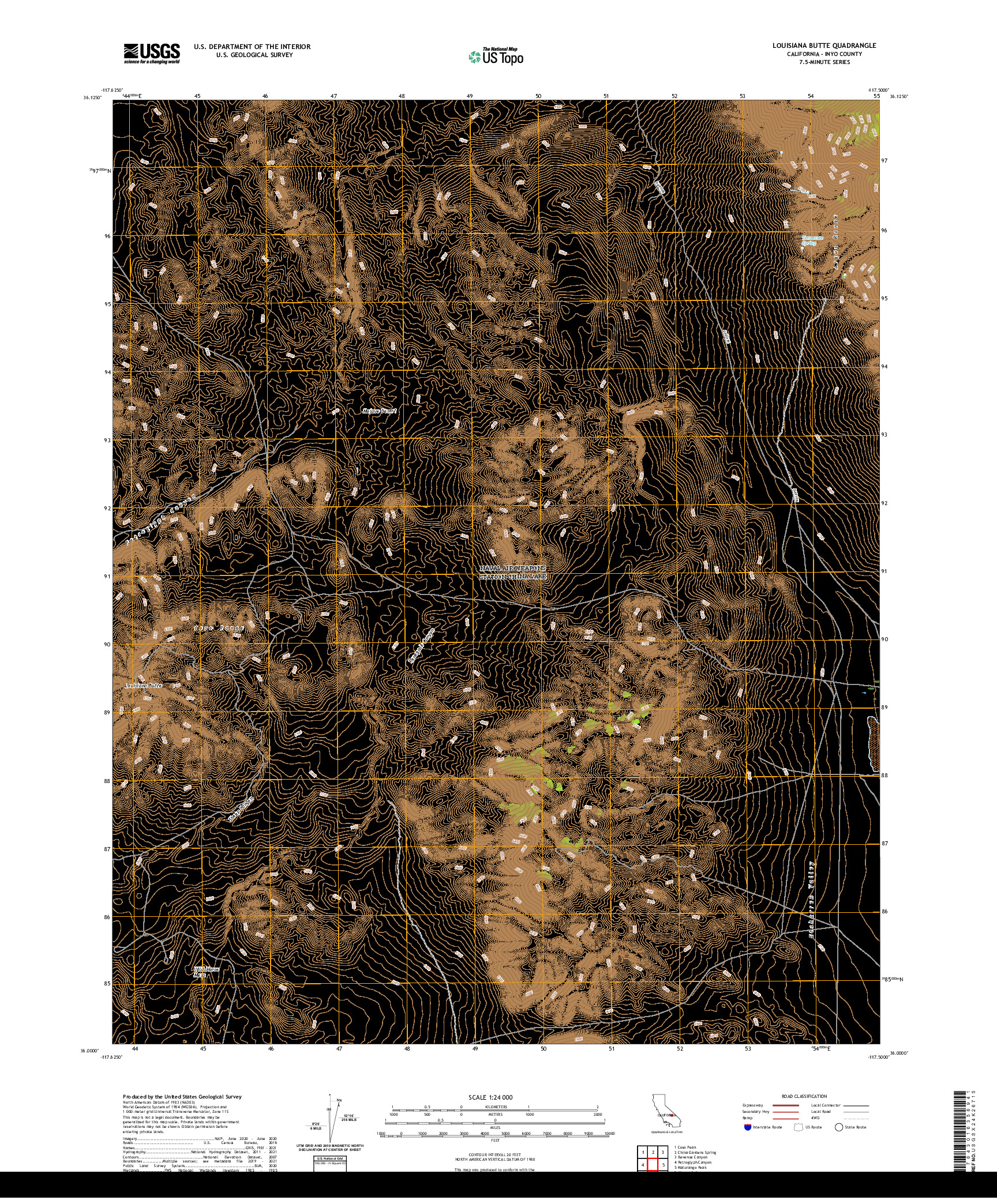 US TOPO 7.5-MINUTE MAP FOR LOUISIANA BUTTE, CA