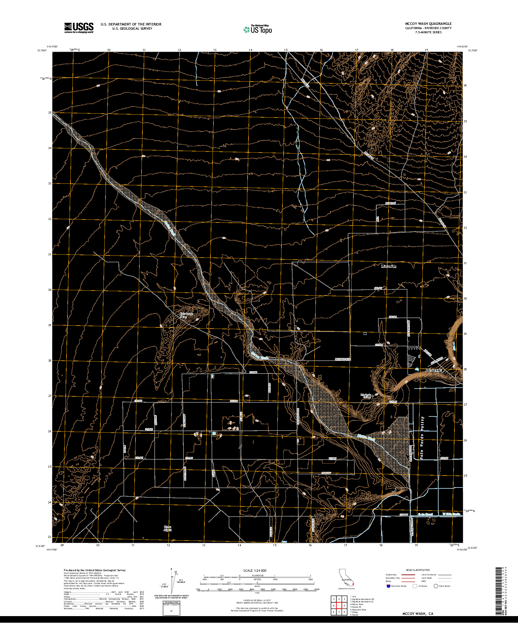 US TOPO 7.5-MINUTE MAP FOR MCCOY WASH, CA